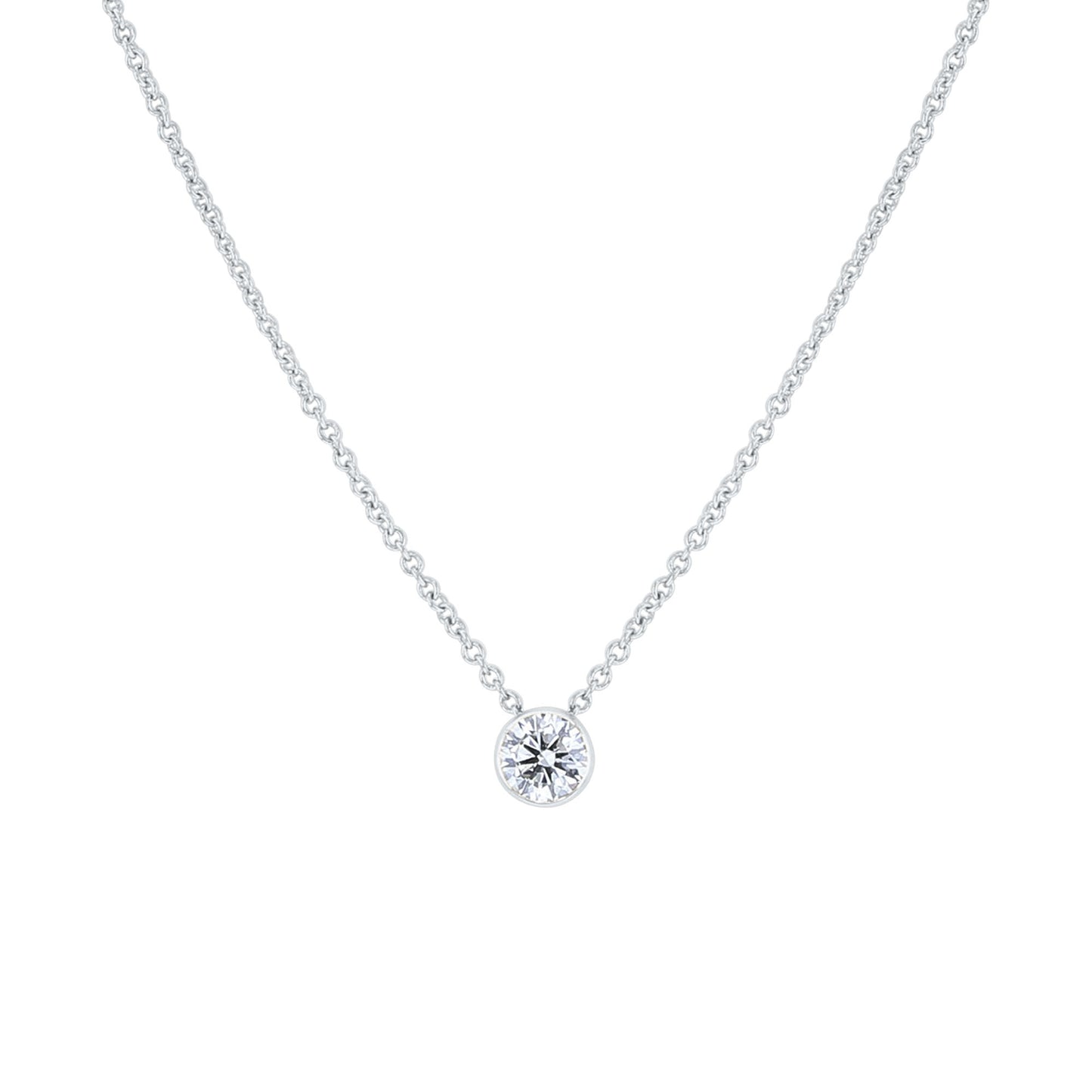 Get Naked Solitaire Diamond Bezel Necklace 1/4ct