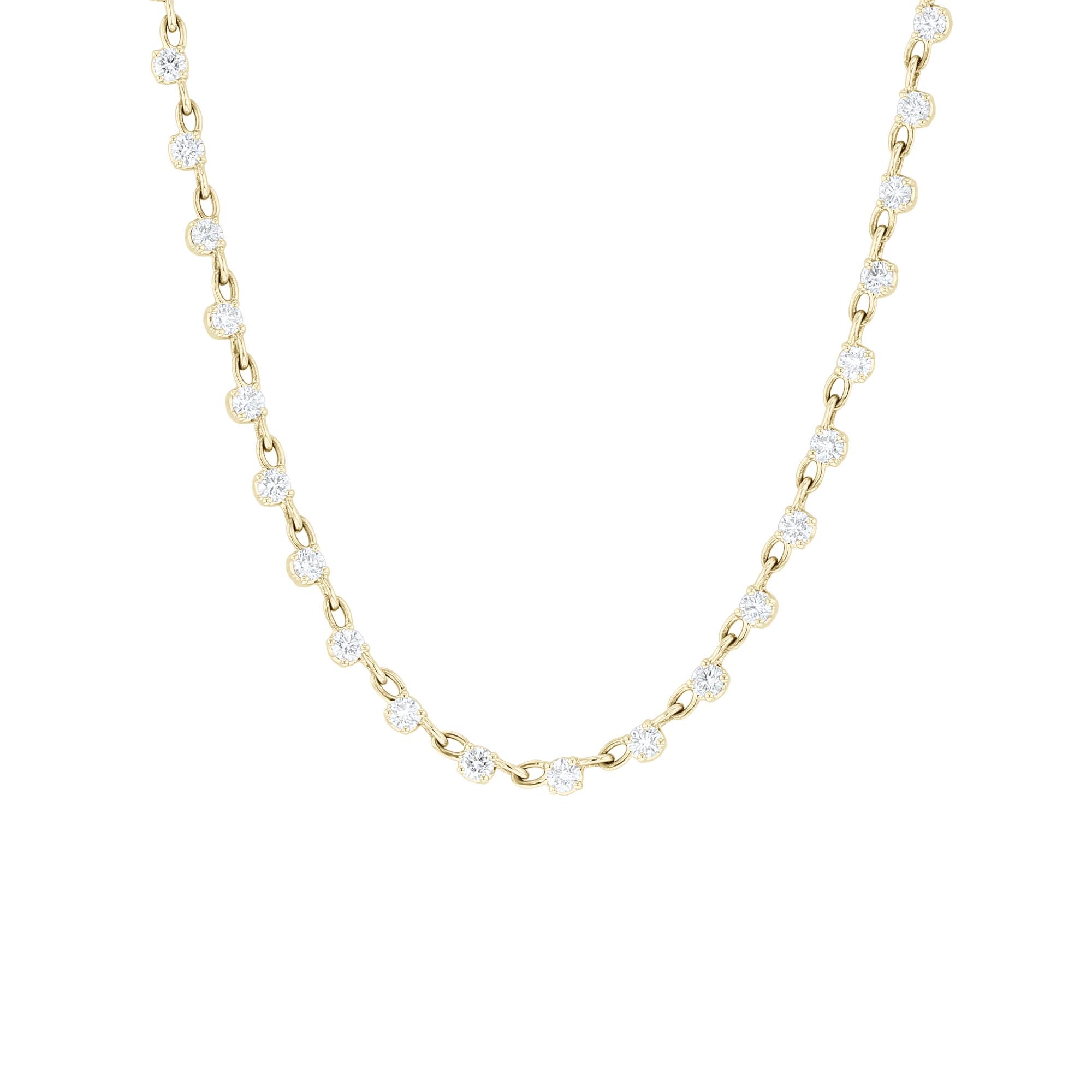 Andrina Chain Link Tennis Necklace- 3 3/4ct – Steven Singer