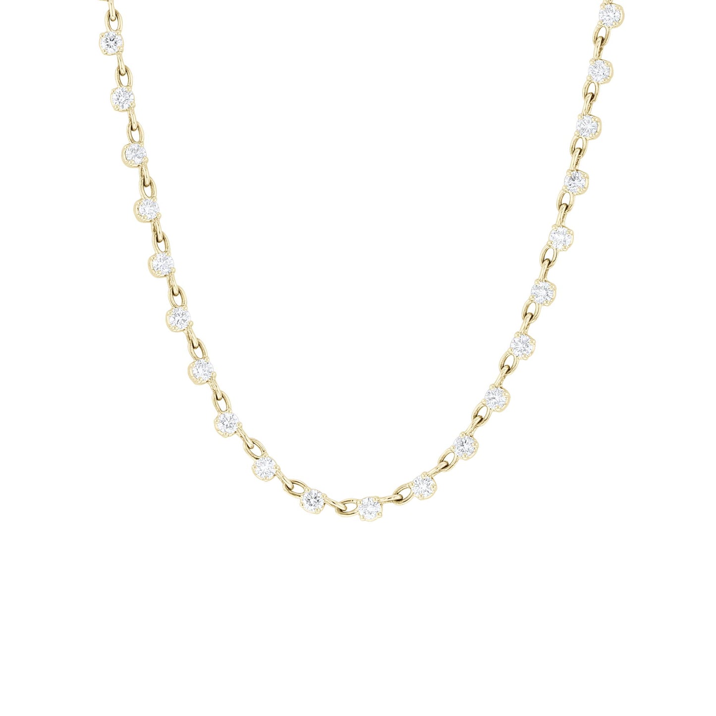 Andrina Chain Link Tennis Necklace- 3 3/4ct