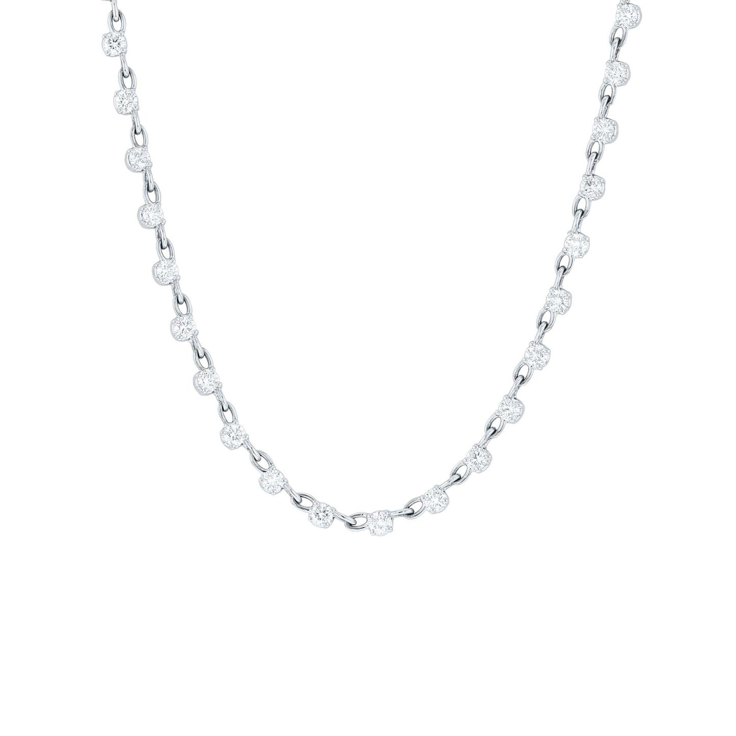 Andrina Chain Link Tennis Necklace- 3 3/4ct