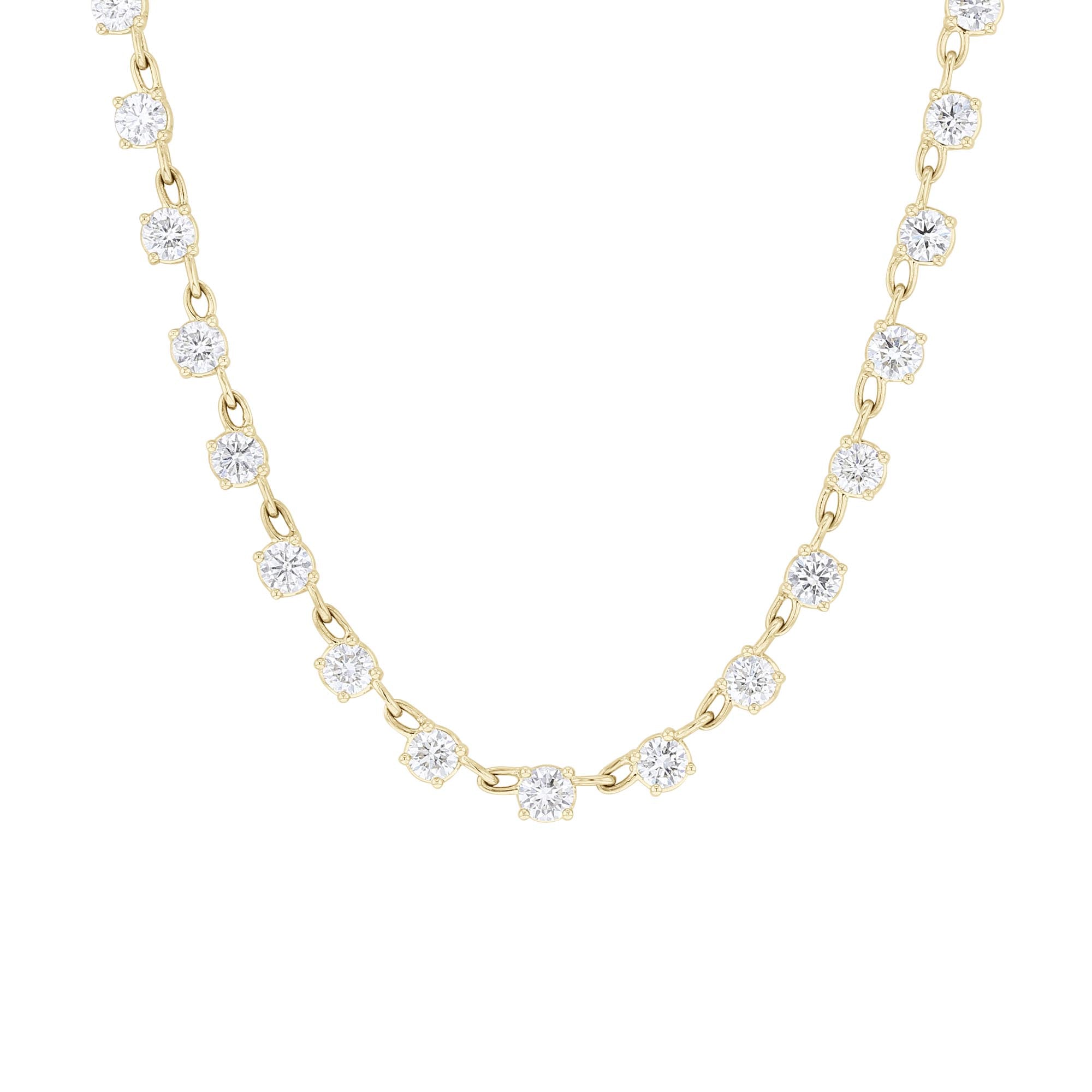 Andrina Chain Link Tennis Necklace- 8 1/3ct – Steven Singer Jewelers