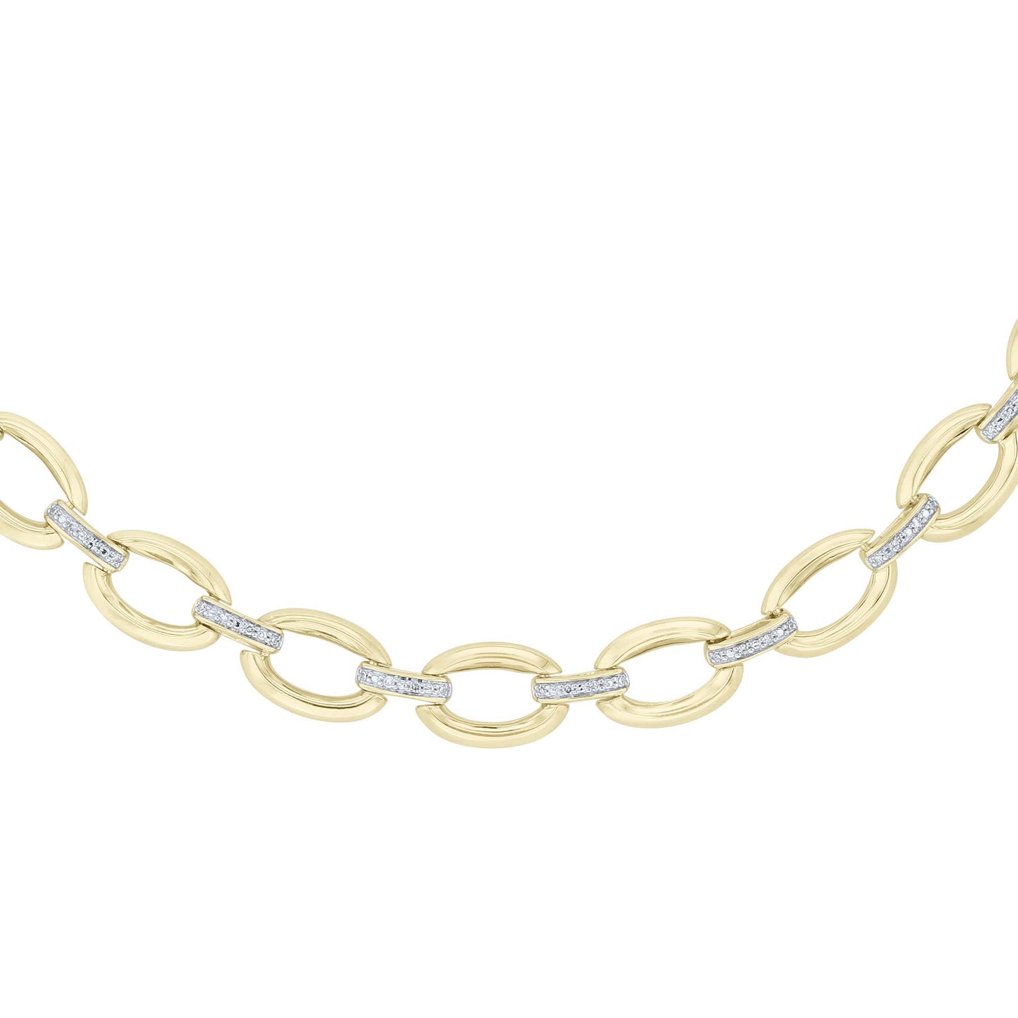Loren Oval Link Diamond Necklace