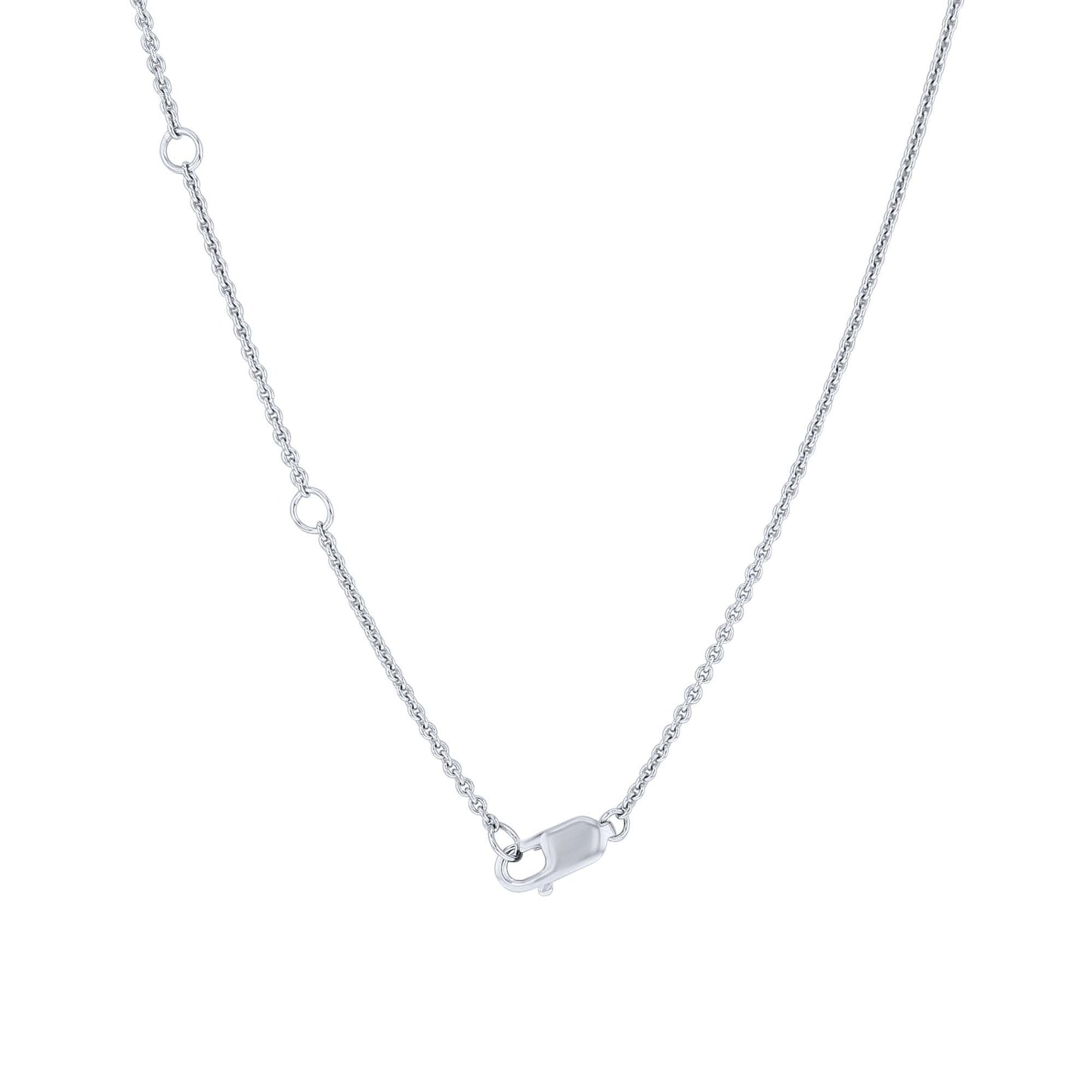 Silver Sloane Double Ring Diamond Necklace