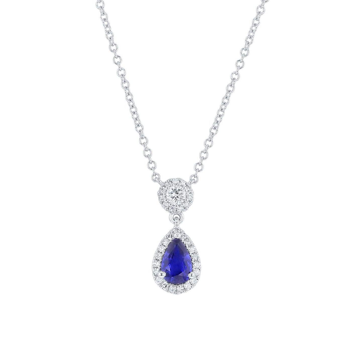 Indira Sapphire & Diamond Drop Necklace
