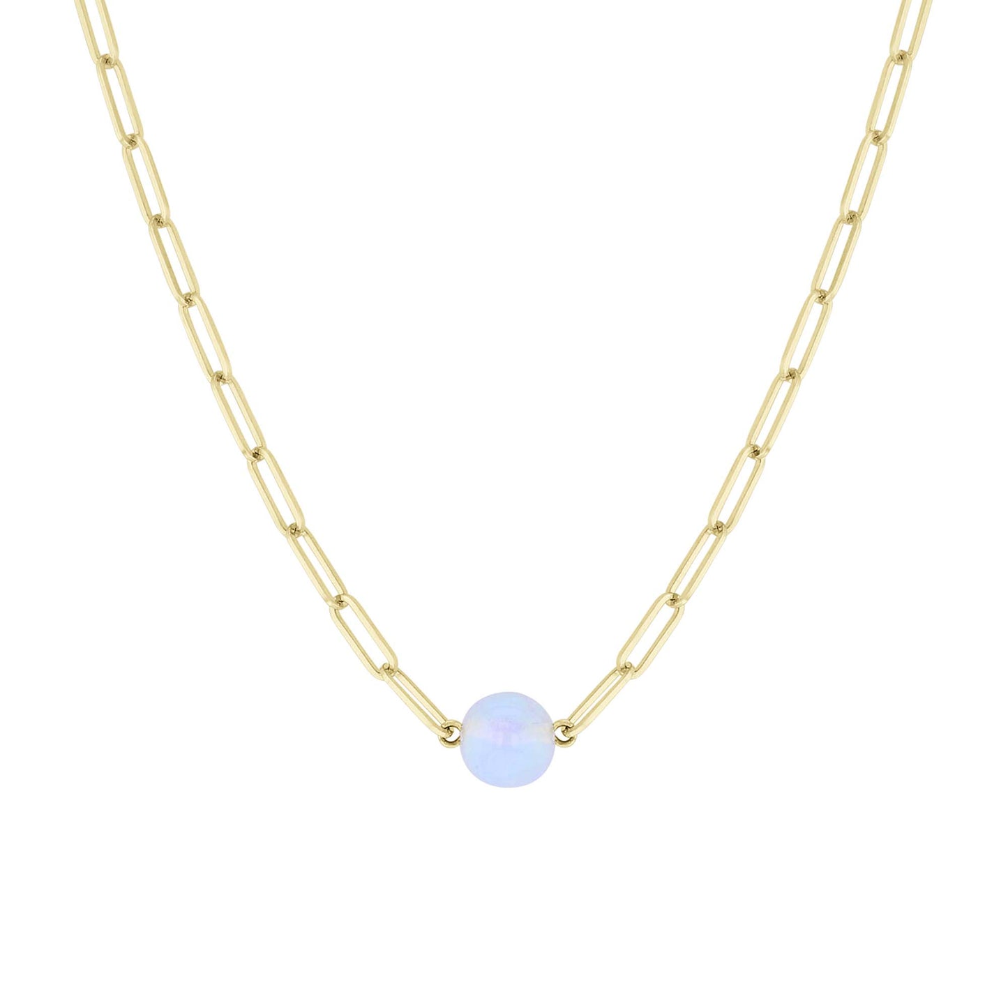 Juno Opal Paper Clip Chain Necklace