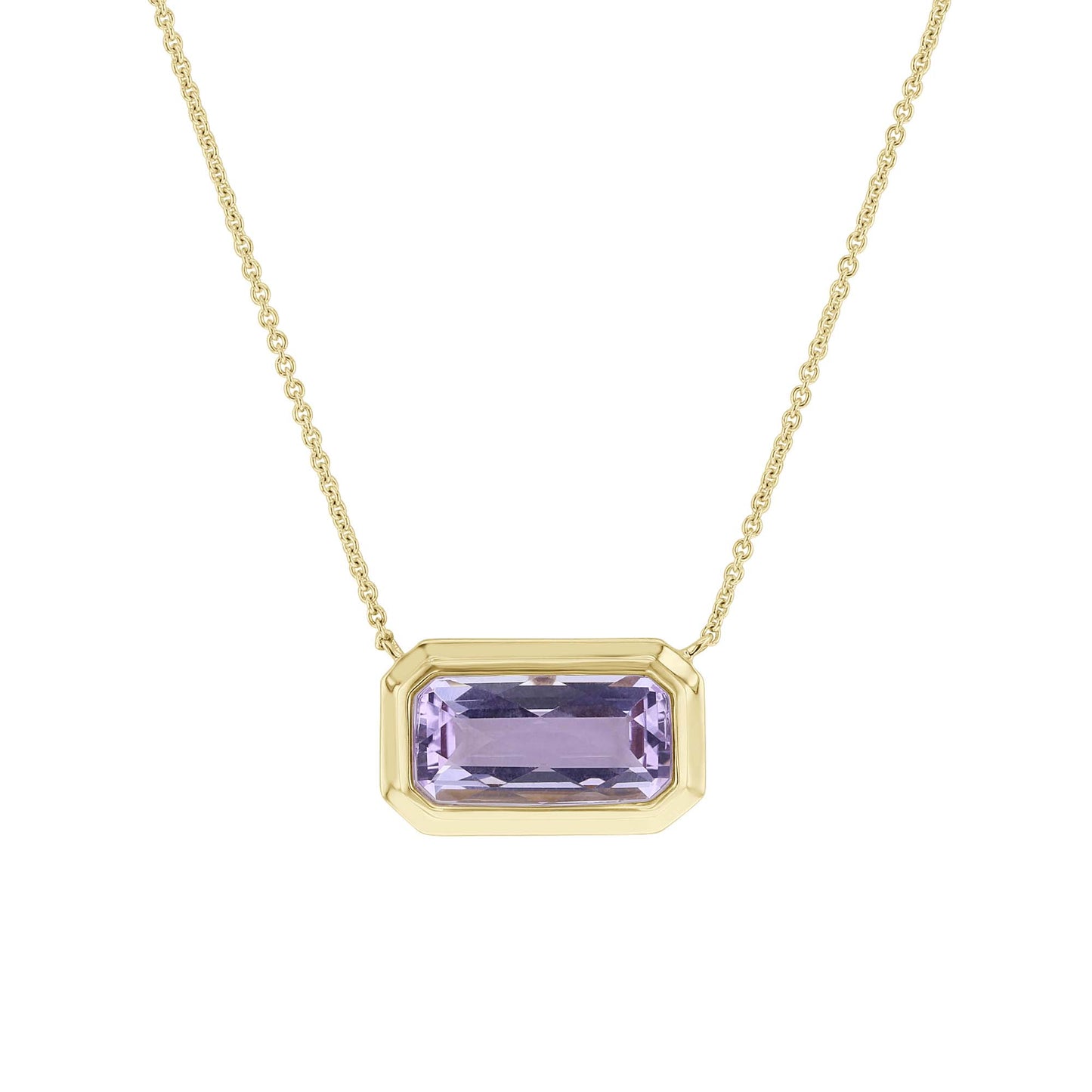 Ostara Amethyst Bezel Necklace