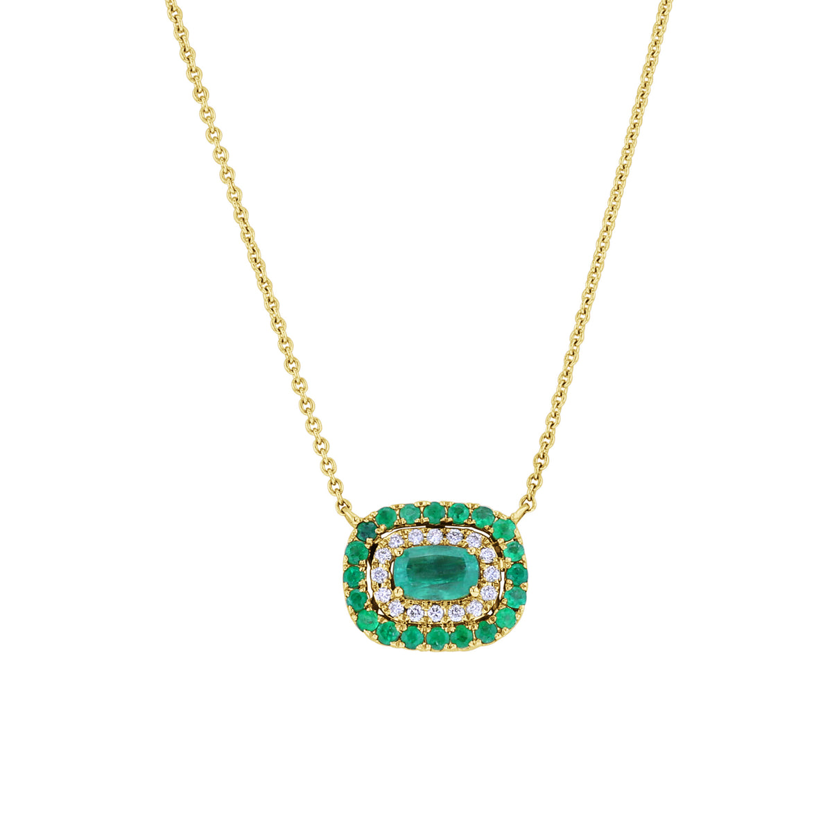 Emilia Emerald & Diamond Necklace