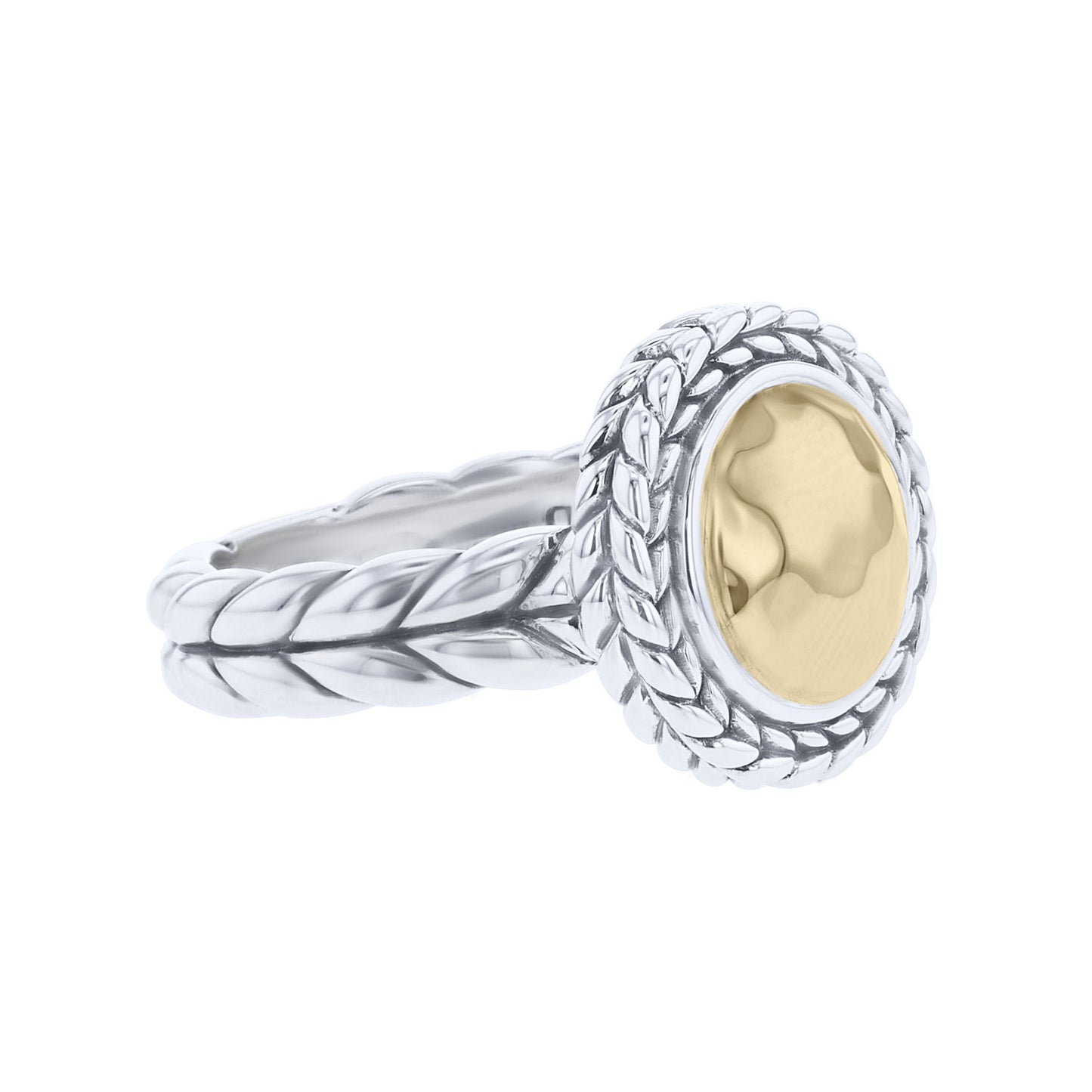 Kira Silver & Gold Woven Ring
