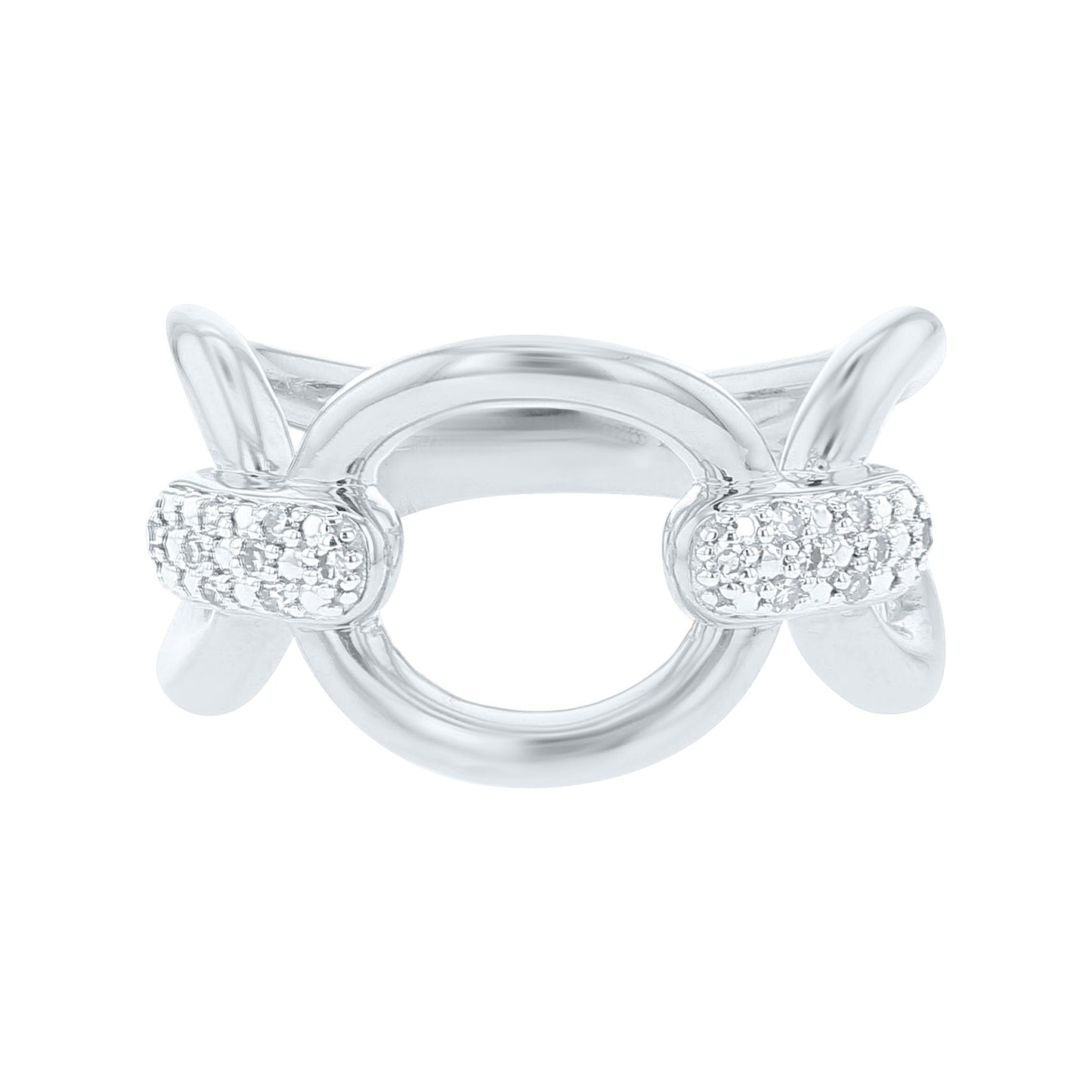 Loren Oval Link Diamond Ring