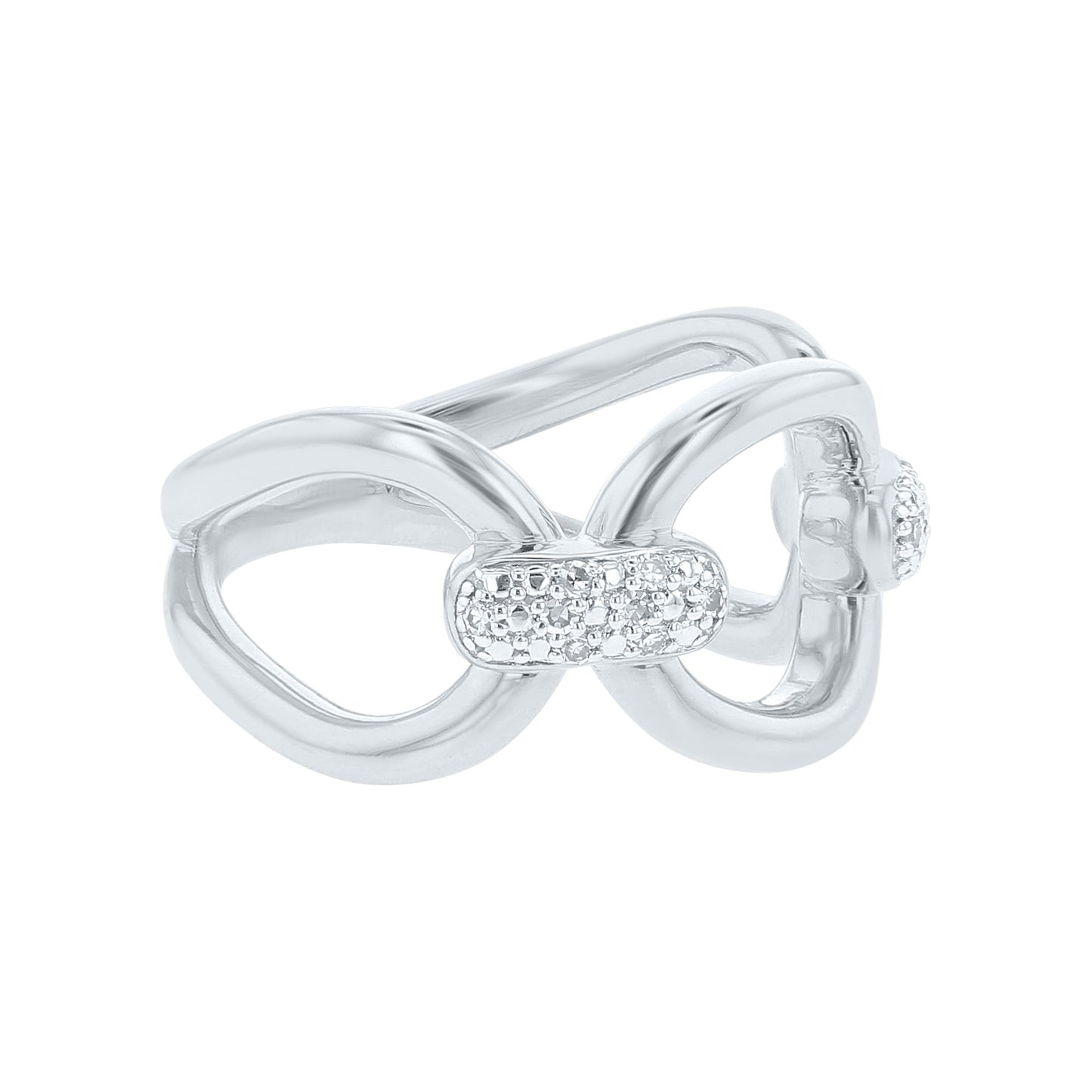 Loren Oval Link Diamond Ring