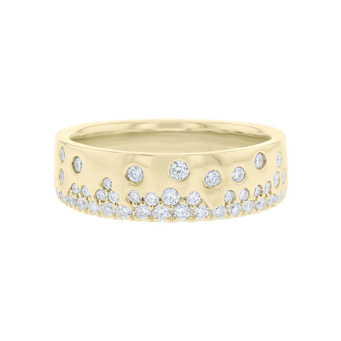 Supernova Diamond Cigar Band Ring- 1/2ct