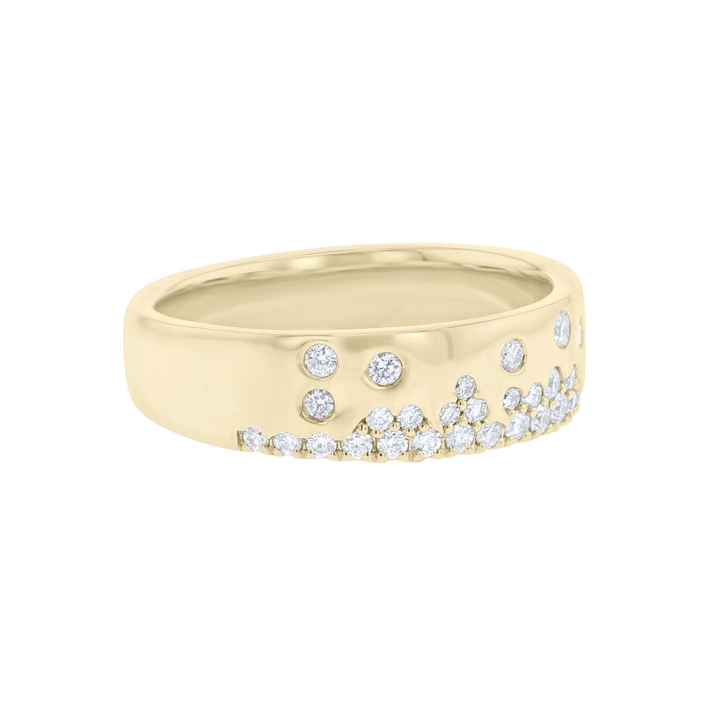 Supernova Diamond Cigar Band Ring- 1/2ct