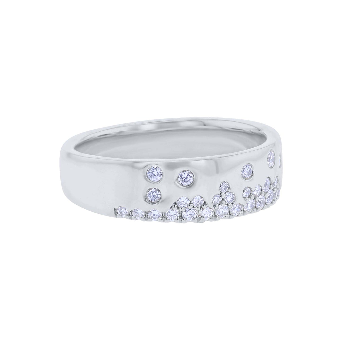 Supernova Diamond Cigar Band Ring- 1/2ct