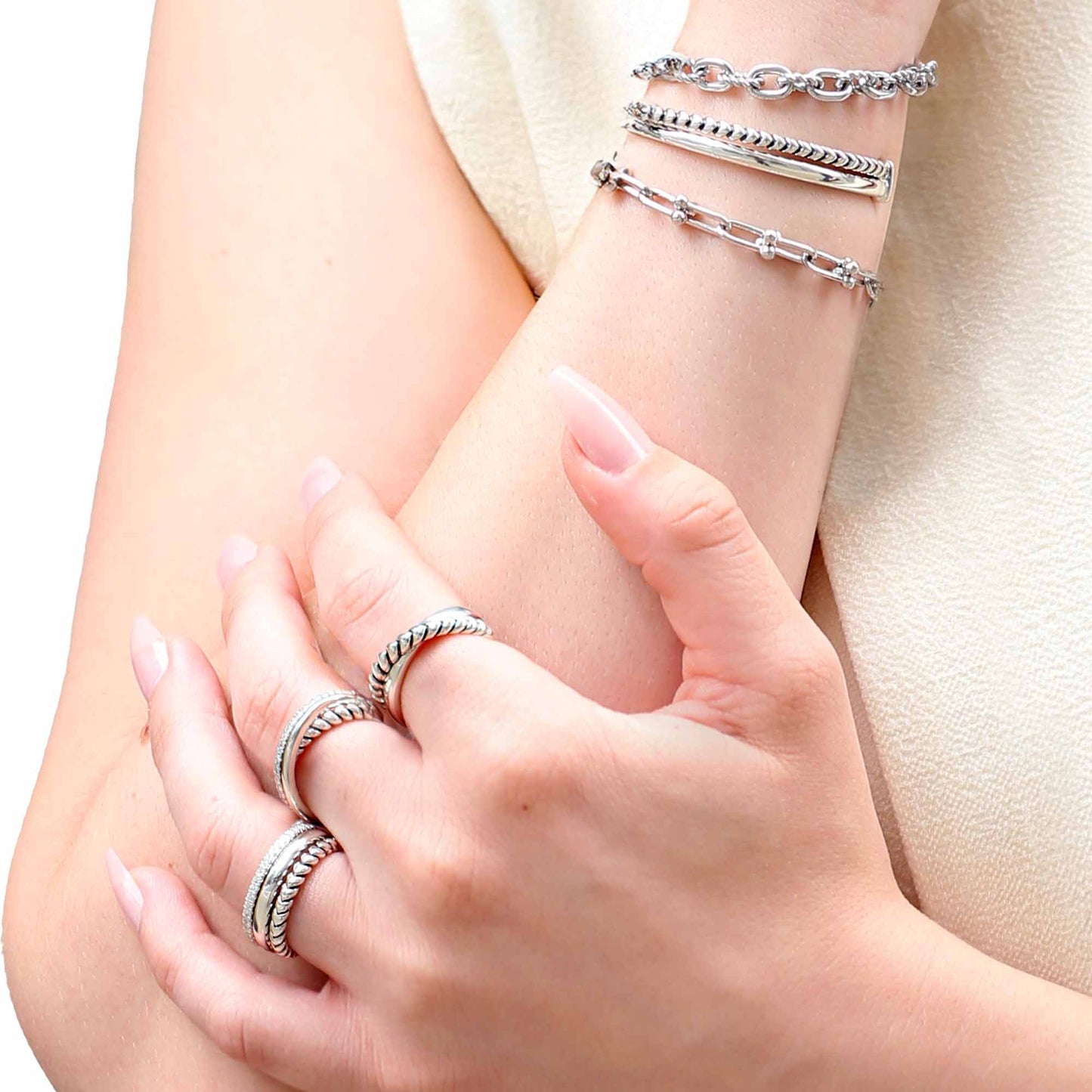 Silver Sloane Criss Cross Ring