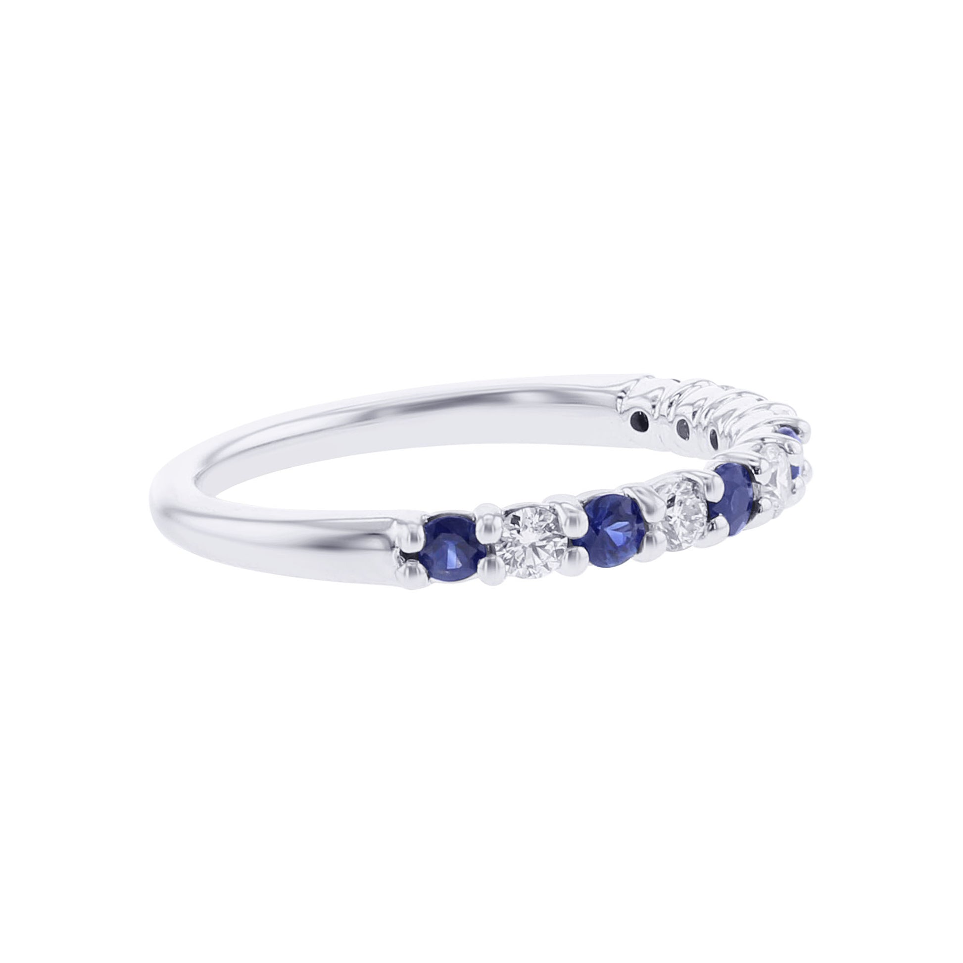 Stephanie Diamond and Sapphire Ring