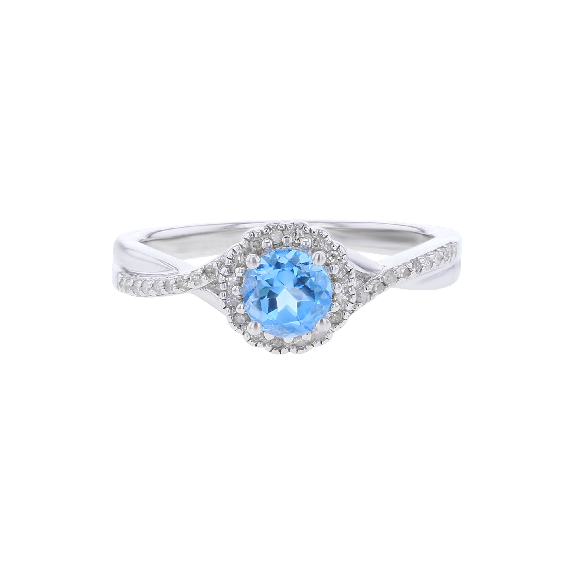 Silver Sweet Treat Blue Topaz & Diamond Ring – Steven Singer Jewelers