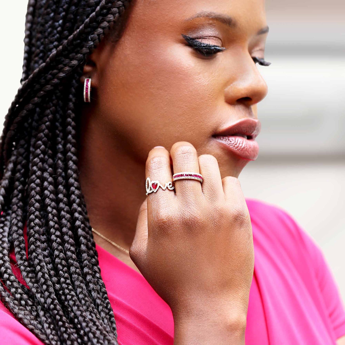 Ramona Ruby & Diamond Ring