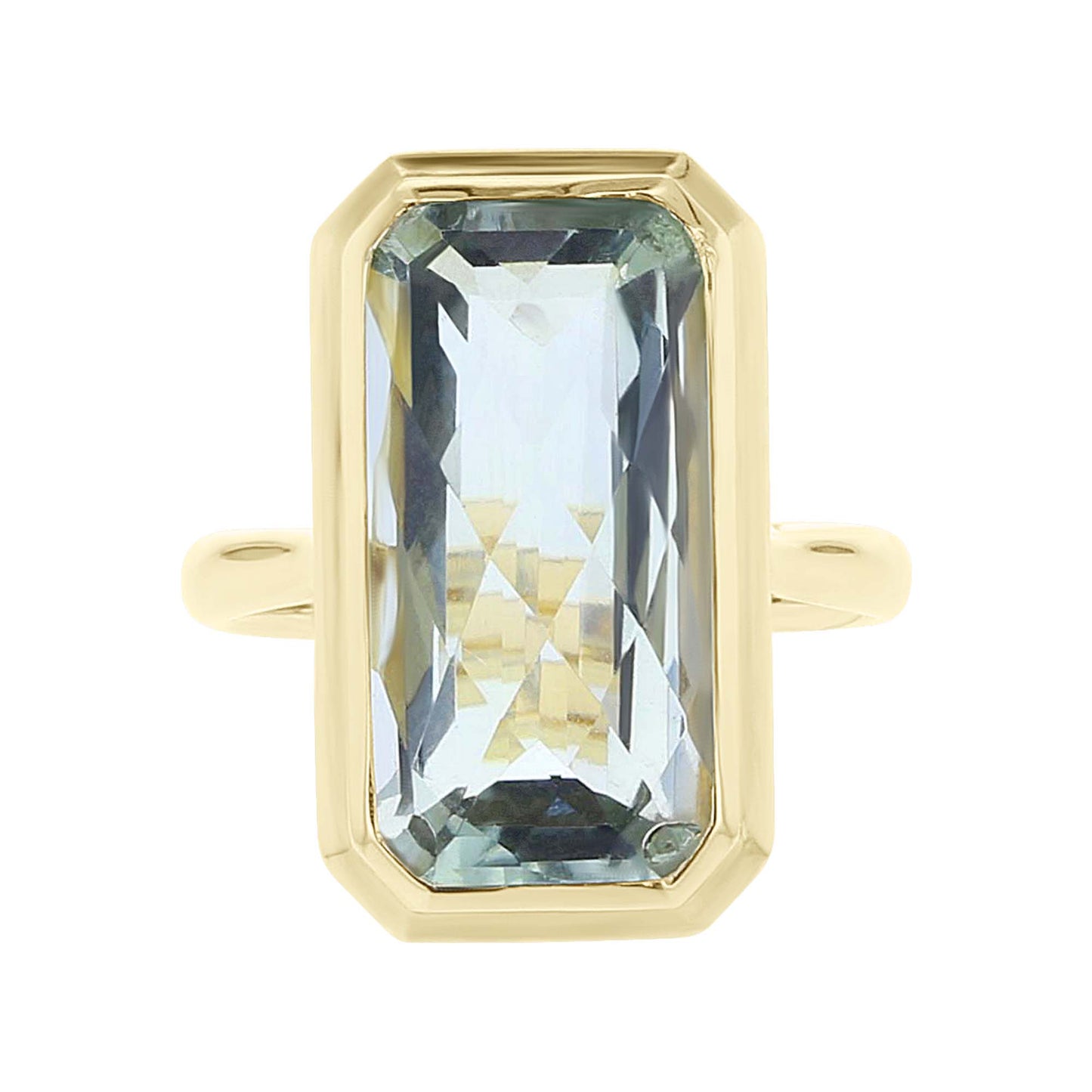 Danu Green Amethyst Bezel Ring