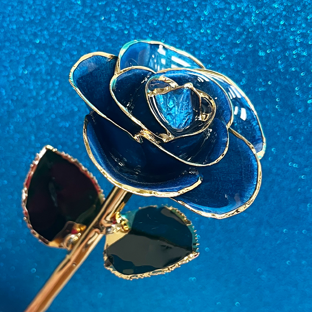 Royal Sapphire 24kt Gold Dipped Rose