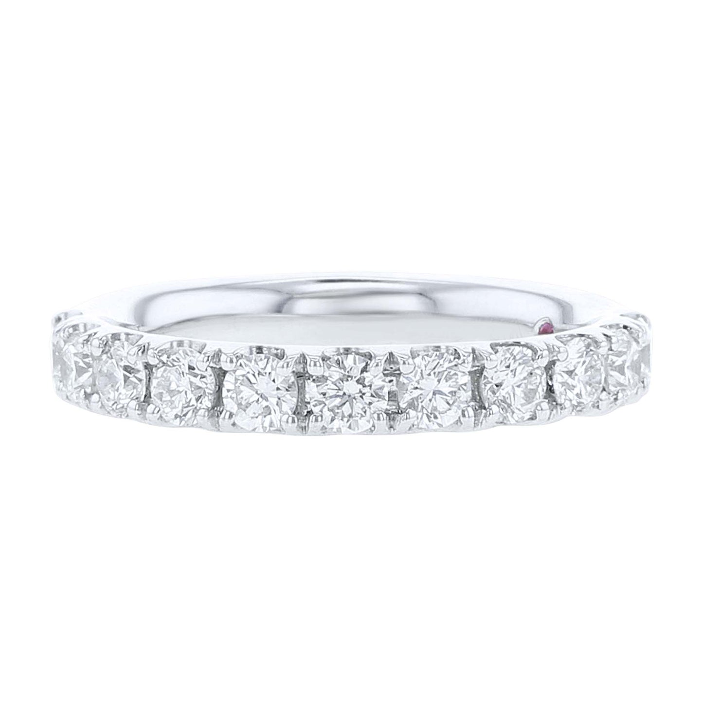 French Pave Love Story Diamond Wedding Ring 3/4ct