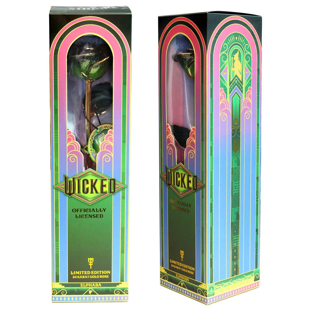 Wicked For Good: Elphaba 24kt Gold Dipped Rose