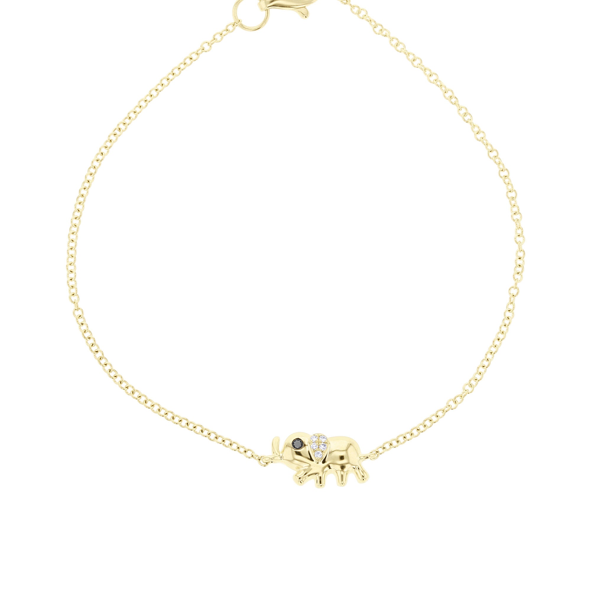 Love You Always Diamond Elephant Bracelet