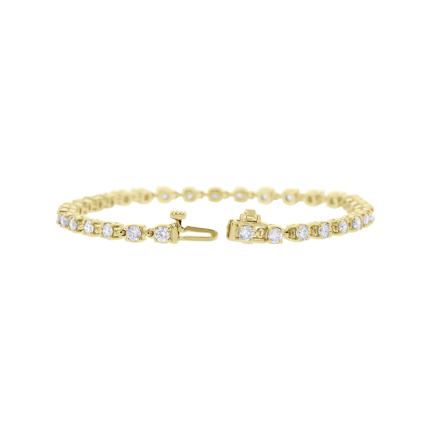 Rolo Cable Link Diamond Tennis Bracelet 3ct