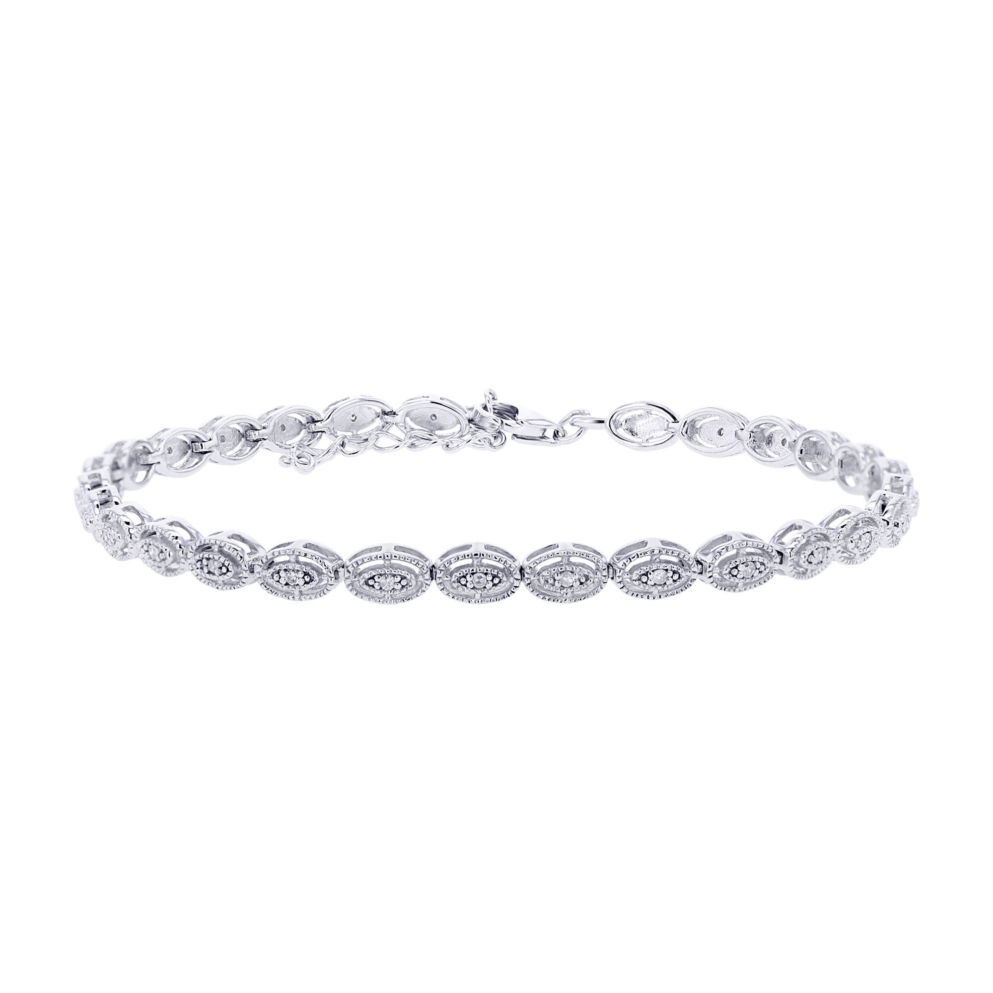 Silver Antique Oval Diamond Bracelet – Steven Singer Jewelers