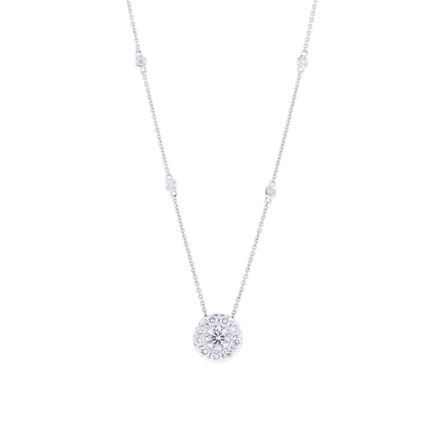 Cairo Halo Diamond Necklace