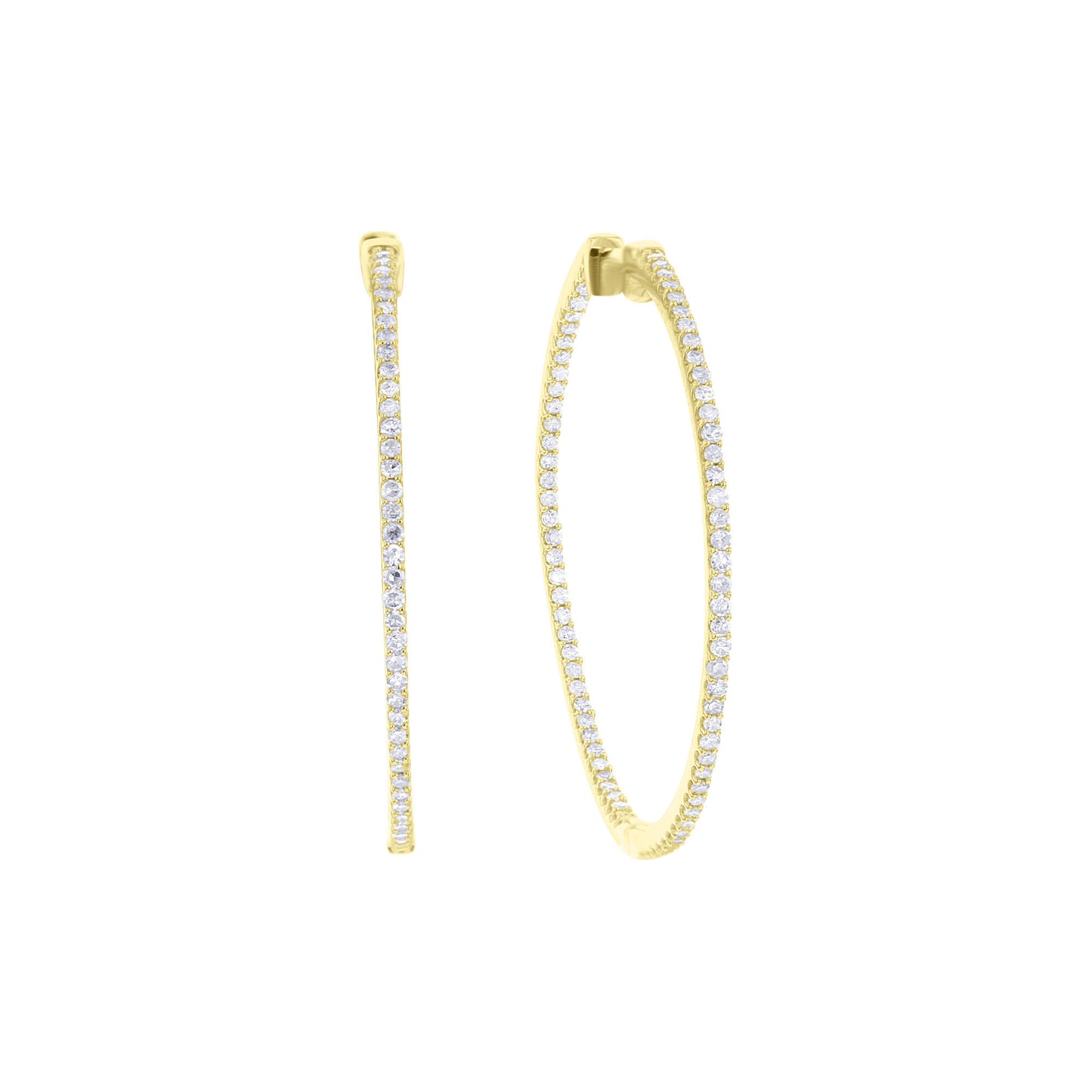Siri Diamond Hoop Earrings 3/4 ctw