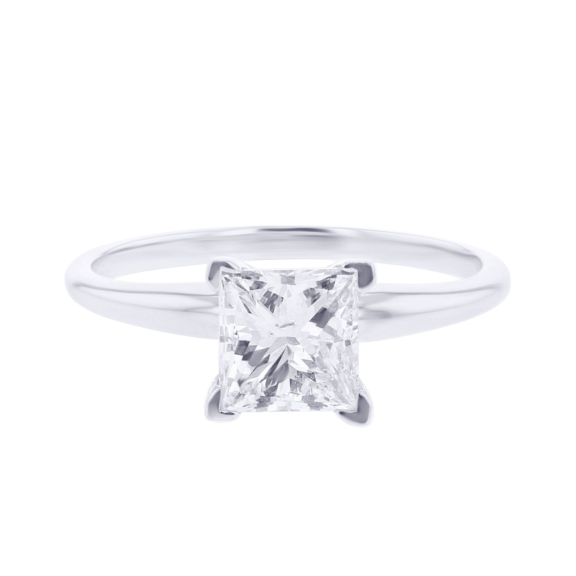 Classic Princess Solitaire Ready for Love Diamond Engagement Ring 1 1/2ct