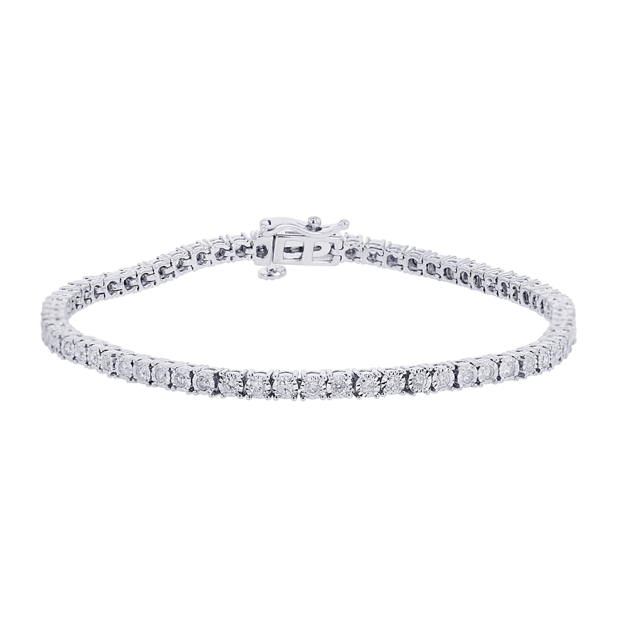 Silver Mirage Diamond Tennis Bracelet 1ct Sterling Silver Steven Singer Jewelers