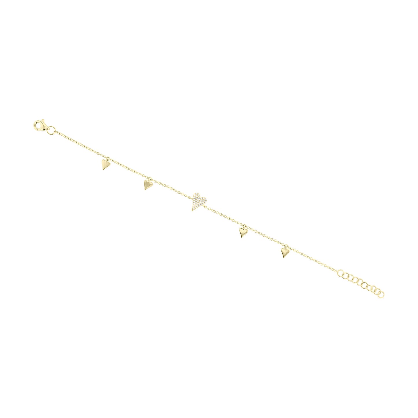 Della Heart Diamond Dangle Bracelet