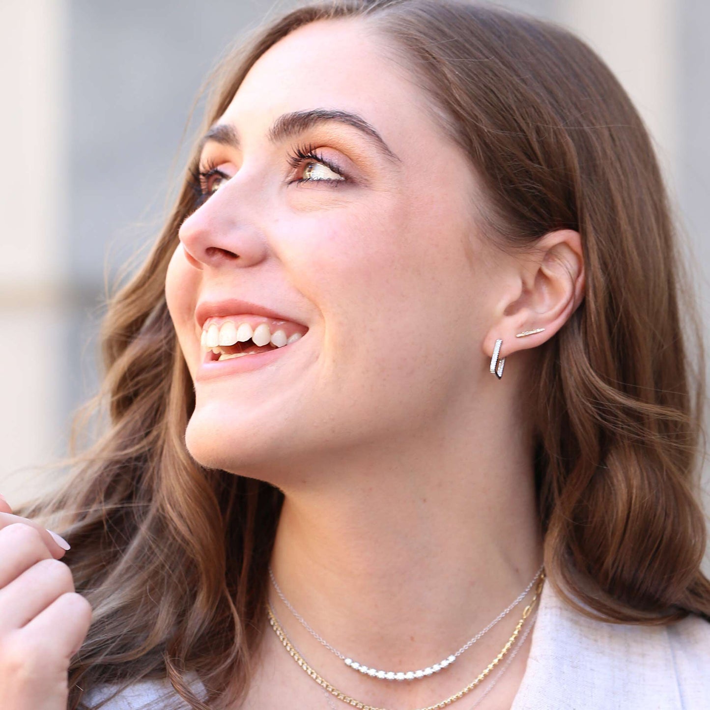 Adelais Diamond Hoop Earring