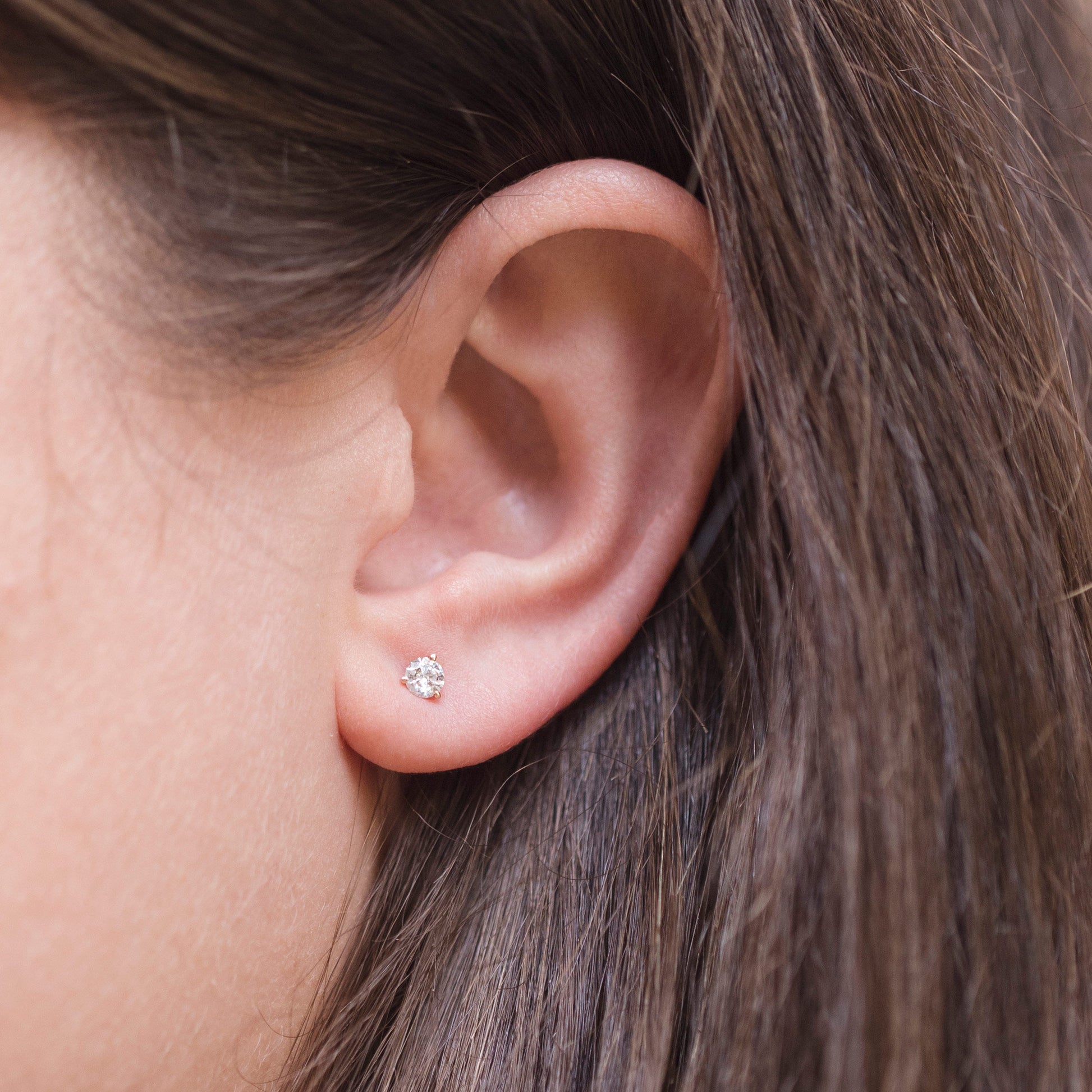 Get Naked Diamond Stud Earrings 3/8ct