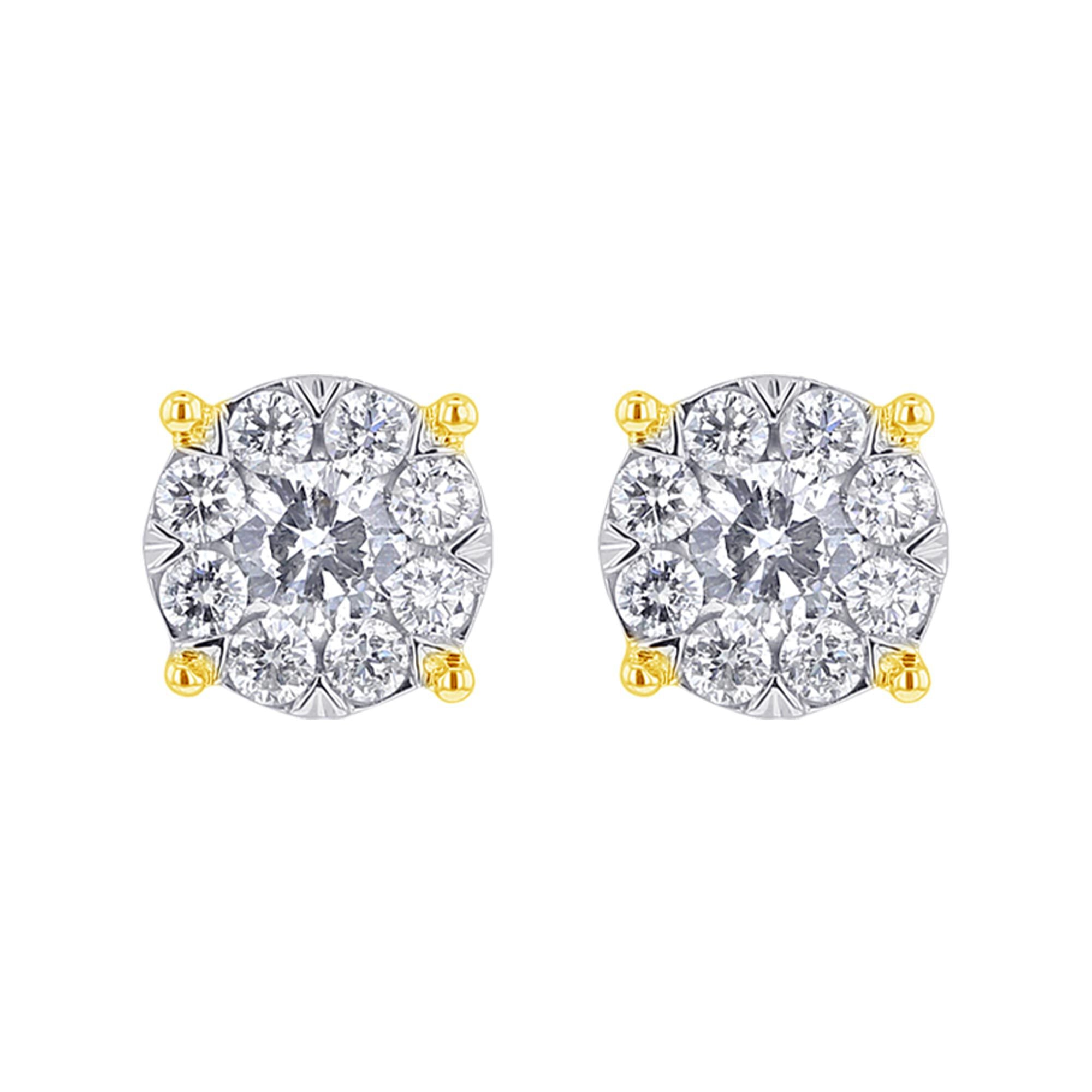 Miracle Elegant Diamond Stud Earrings 1/2ct