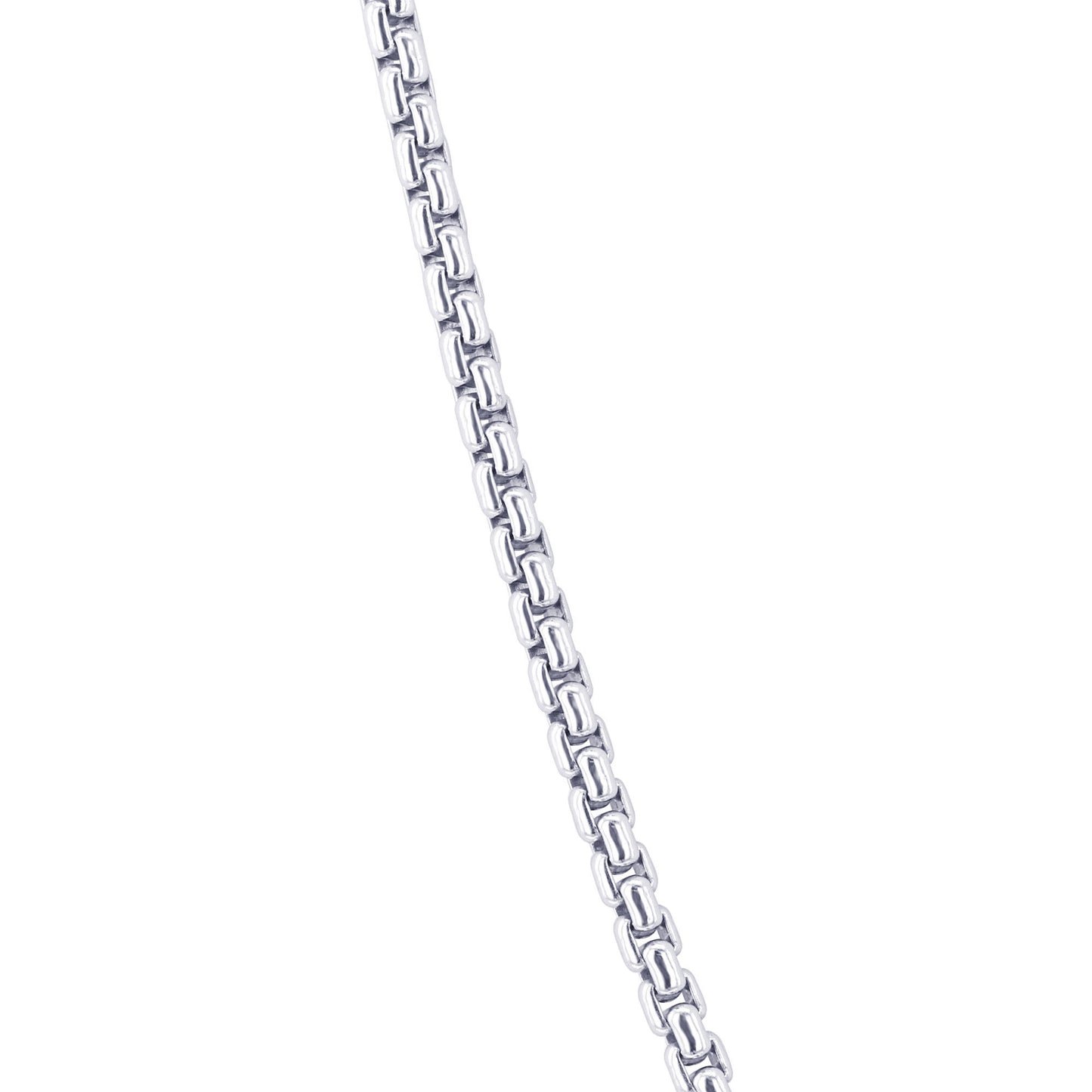 Creed Silver Box Link Chain Necklace