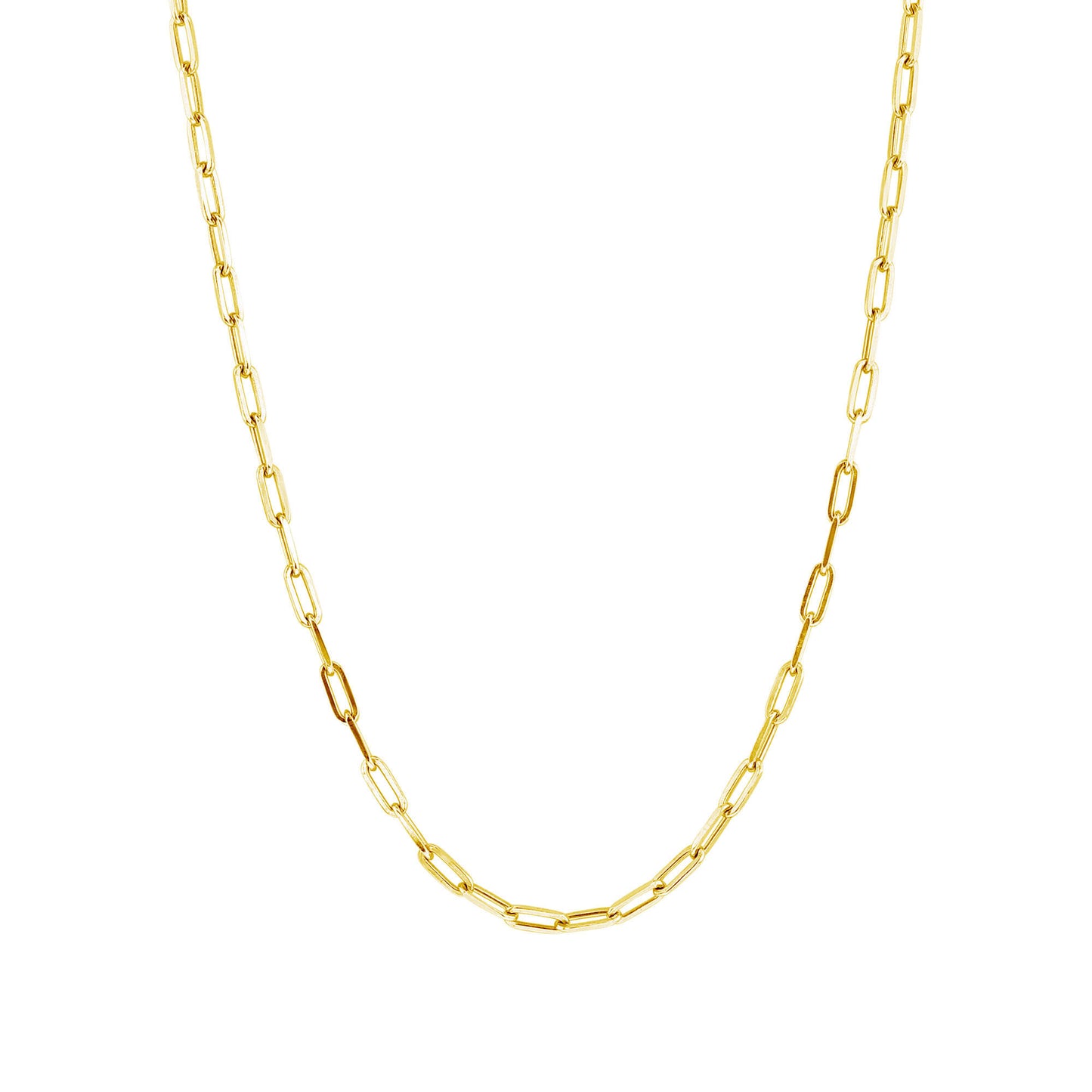 Nola 22" 2mm Silver Paper Clip Chain