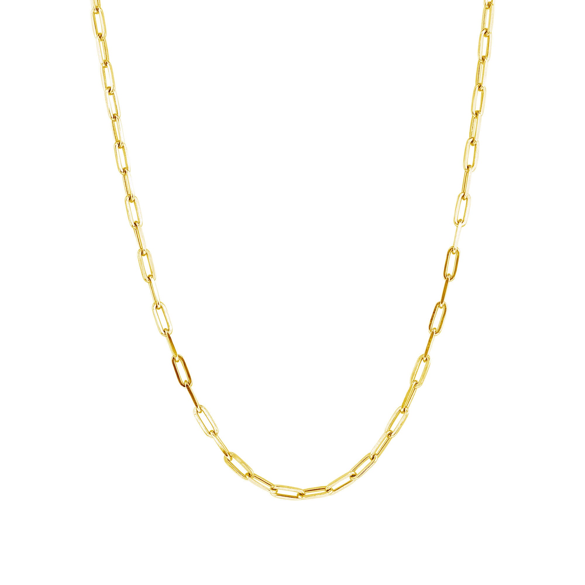 Nola 22" 2mm Silver Paper Clip Chain