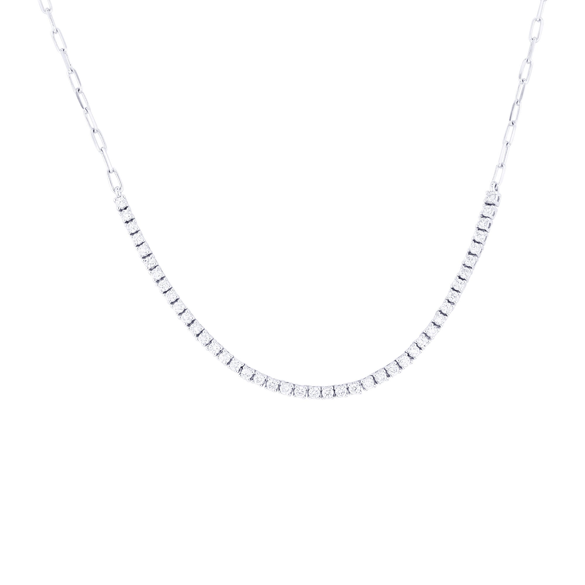 Noemi Diamond Paper Clip Necklace – Steven Singer Jewelers