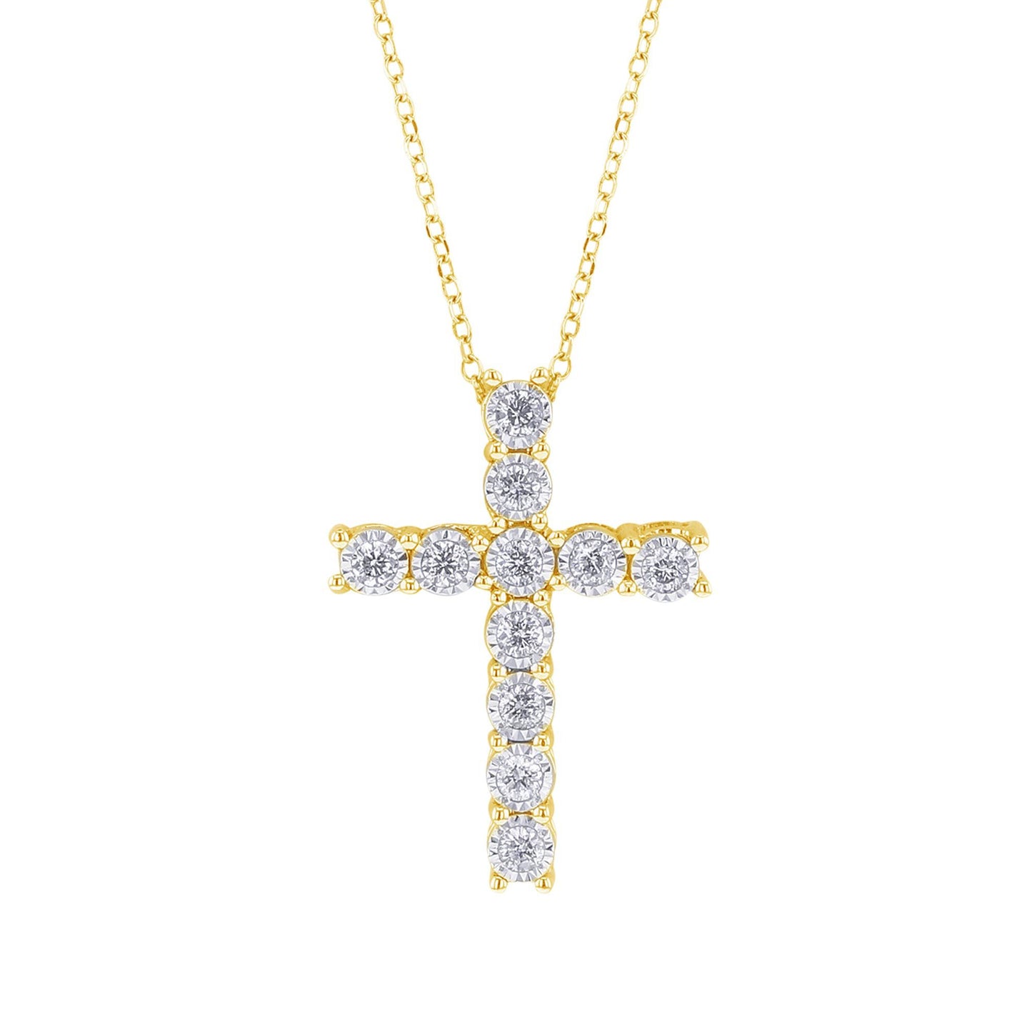 Mirage Diamond Cross Necklace 1/2ct