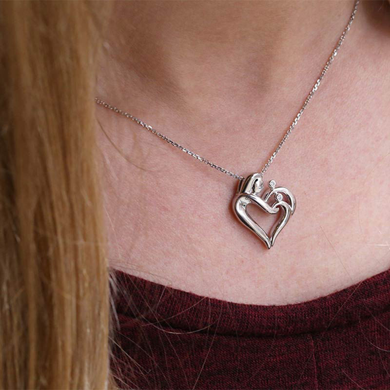 I Love You Mommy Two Diamond Necklace