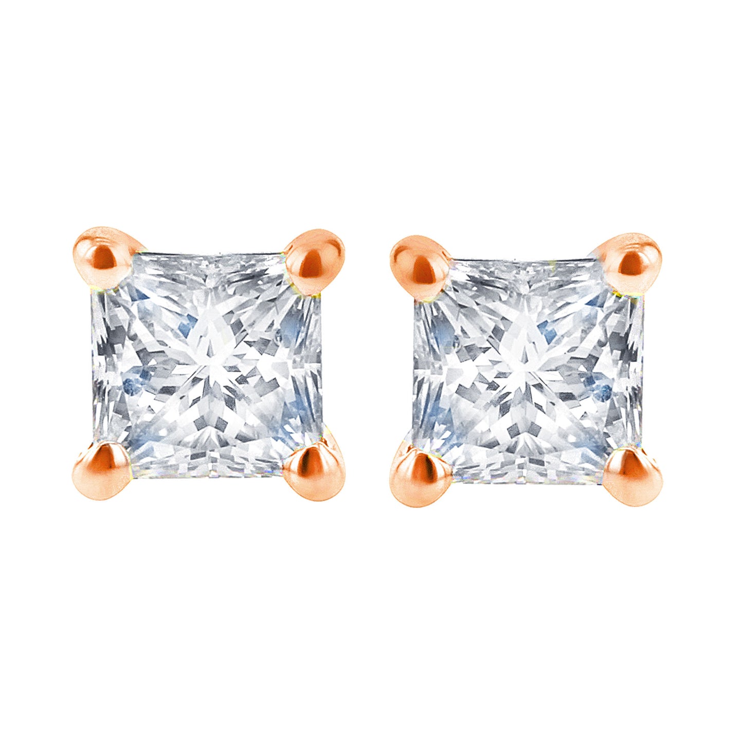 Exclusive Princess Diamond Stud Earrings 3/8ct