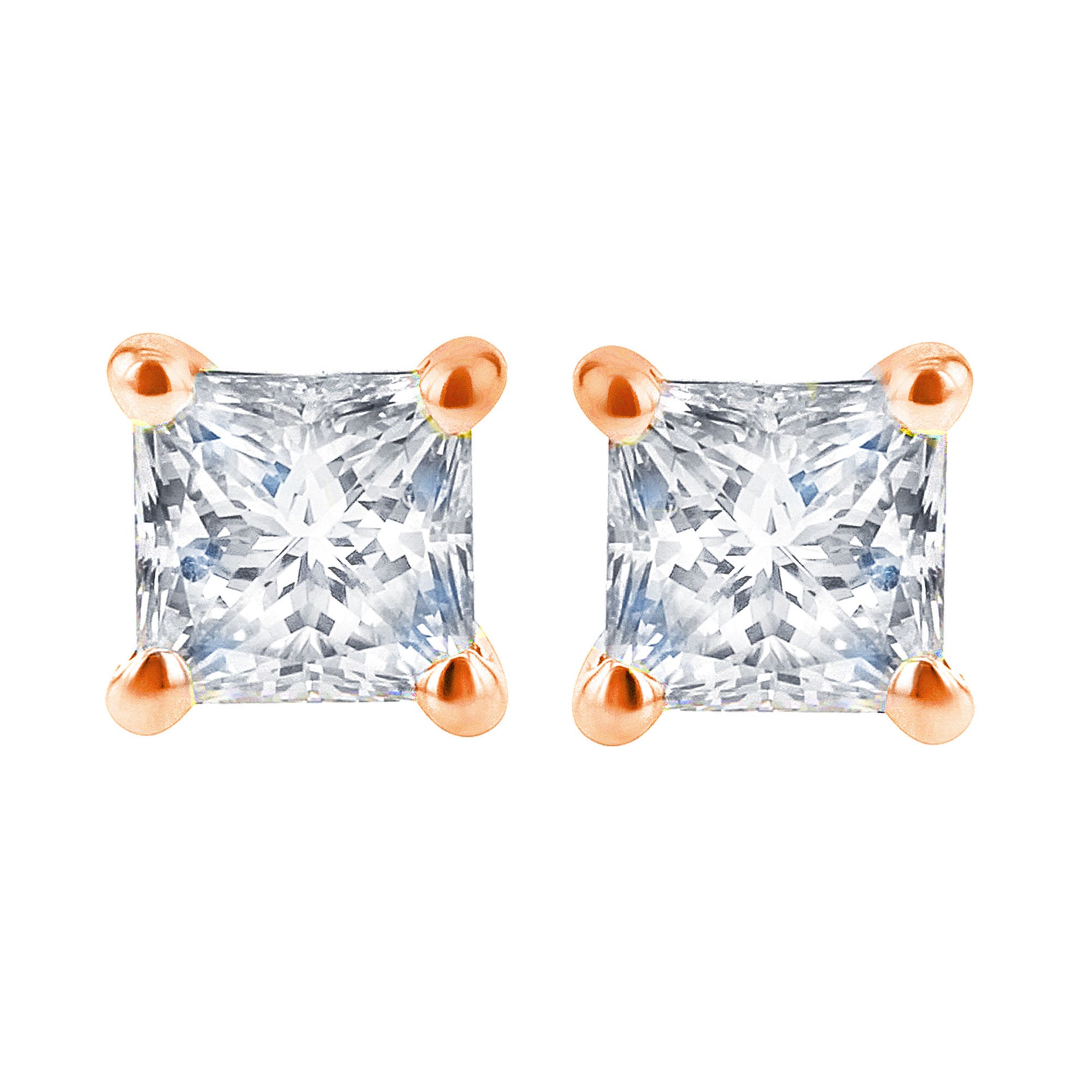 Exclusive Princess Diamond Stud Earrings 3/8ct
