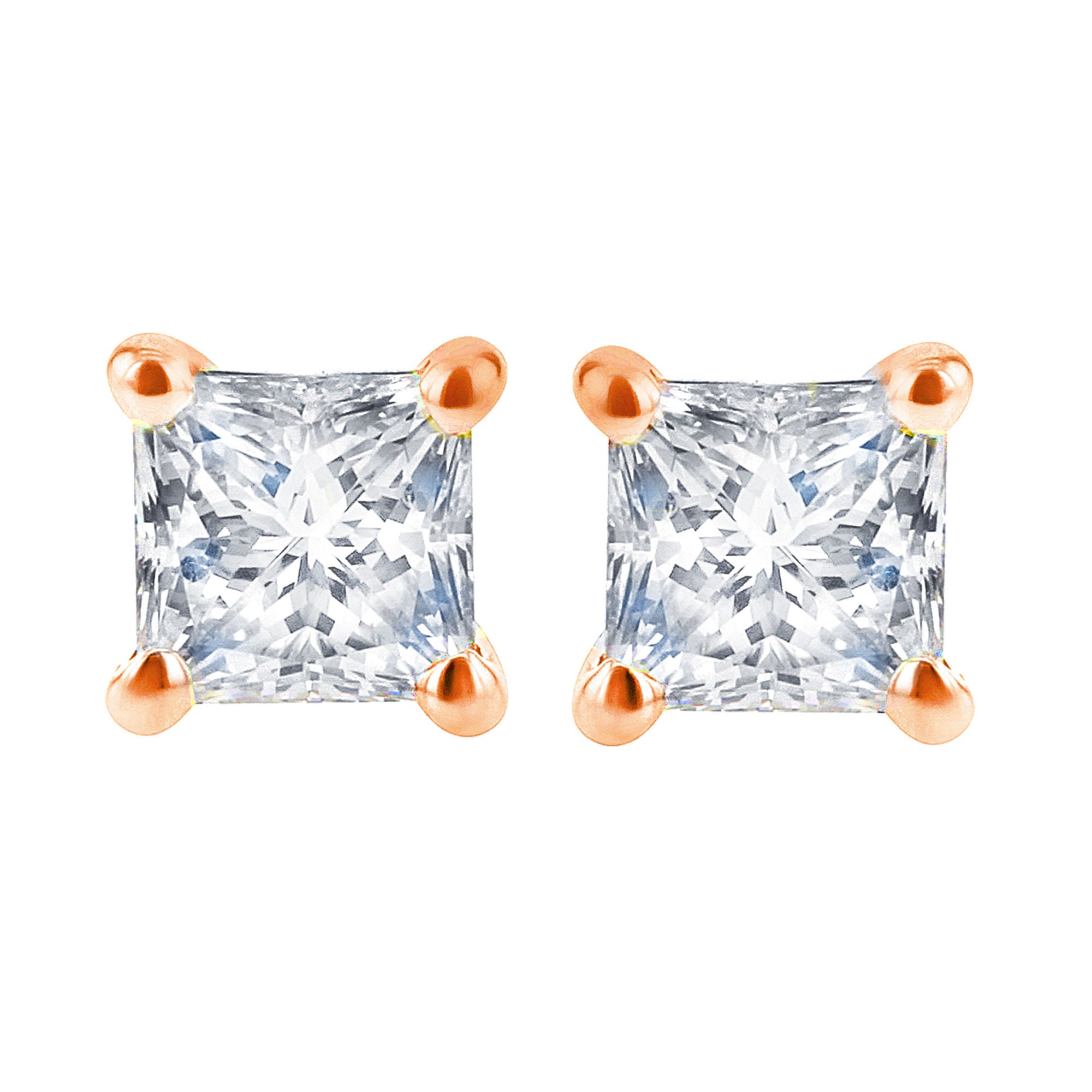 Exclusive Princess Diamond Stud Earrings 3/8ct