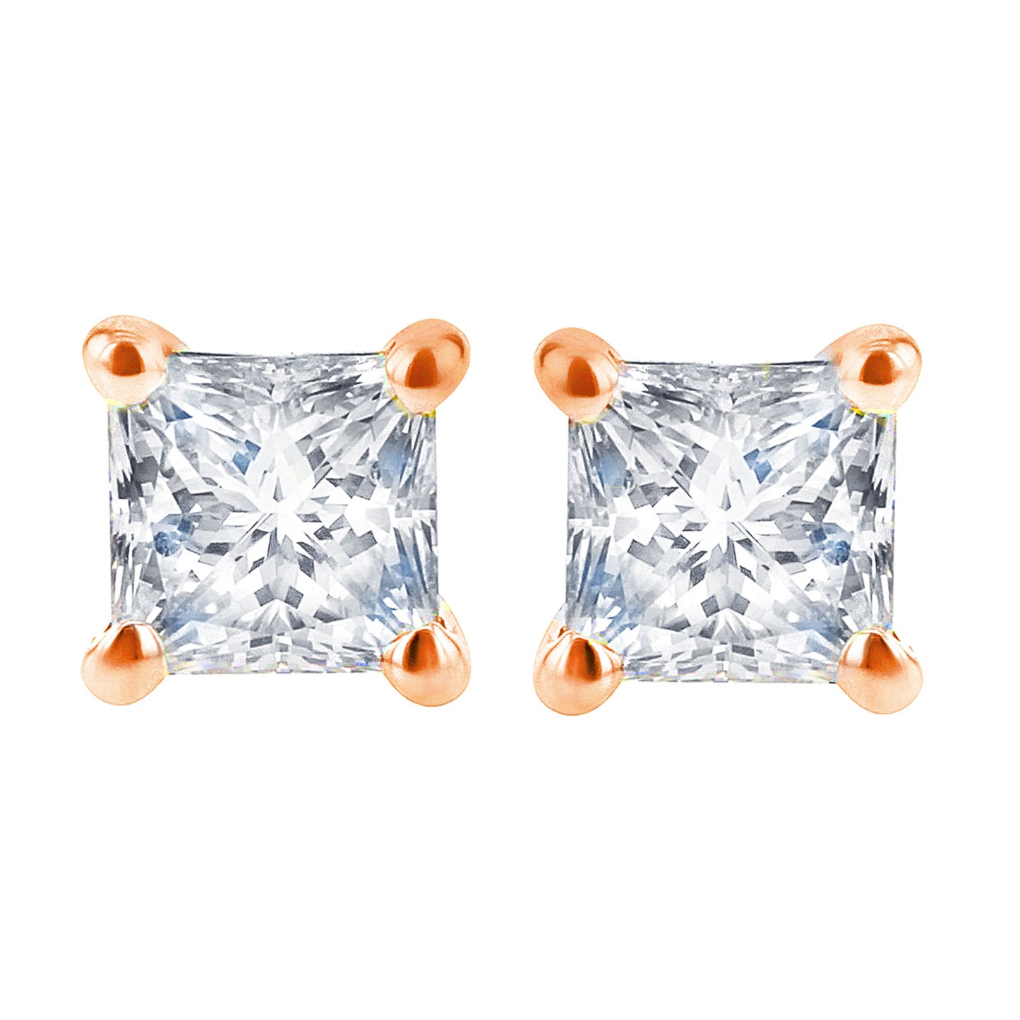 Princess Bella Diamond Stud Earrings 1/2ct