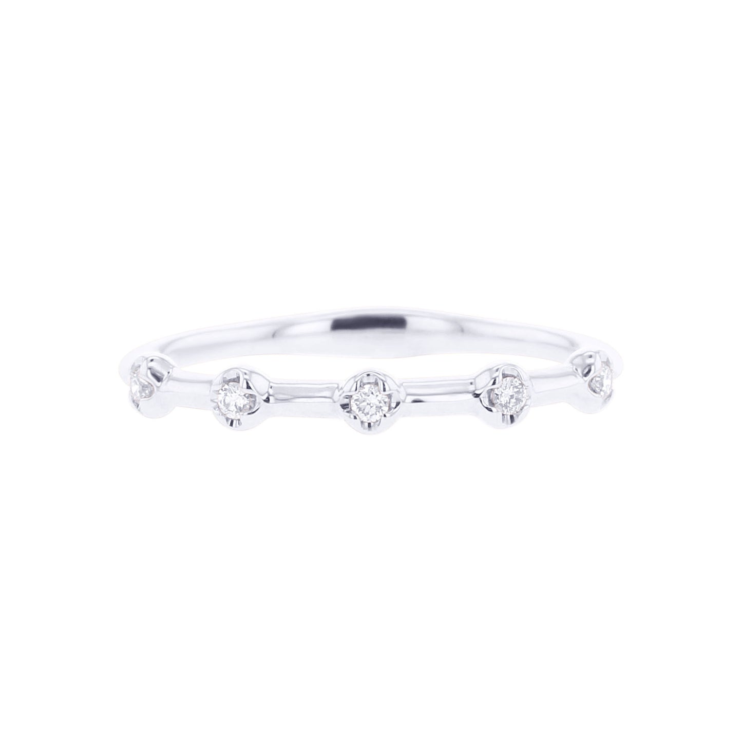 Aubrey Bubble Station Diamond Ring 1/20ct