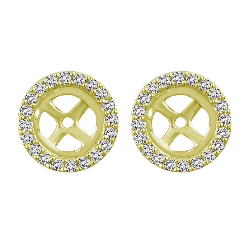 Classic Round Diamond Stud Jackets 1/4ct
