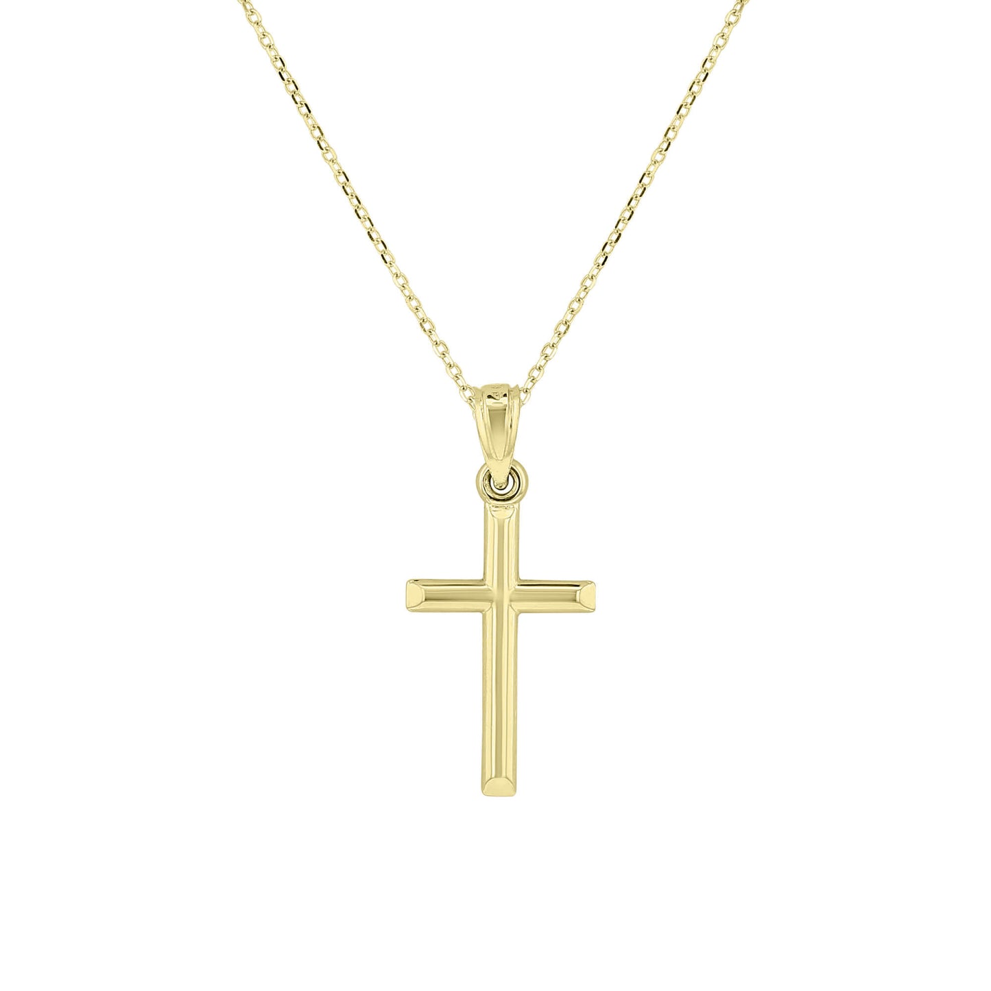 Sleek Polished Cross Necklace
