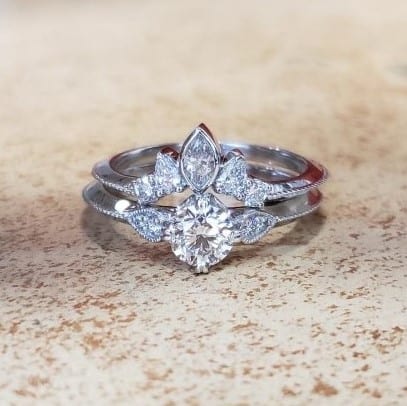 A beautiful custom diamond stackable ring.